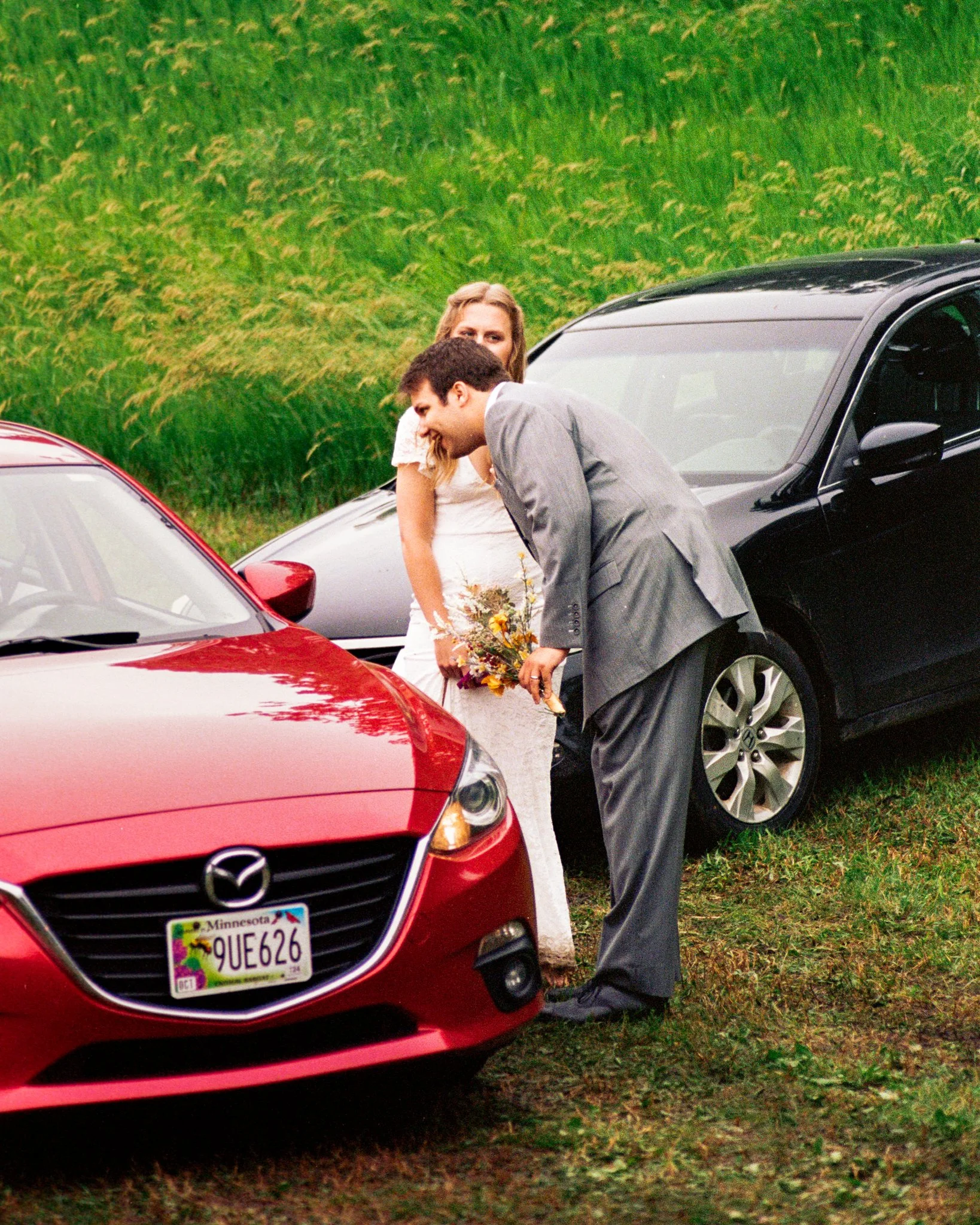 Intimate elopement portrait Minneapolis film photographer