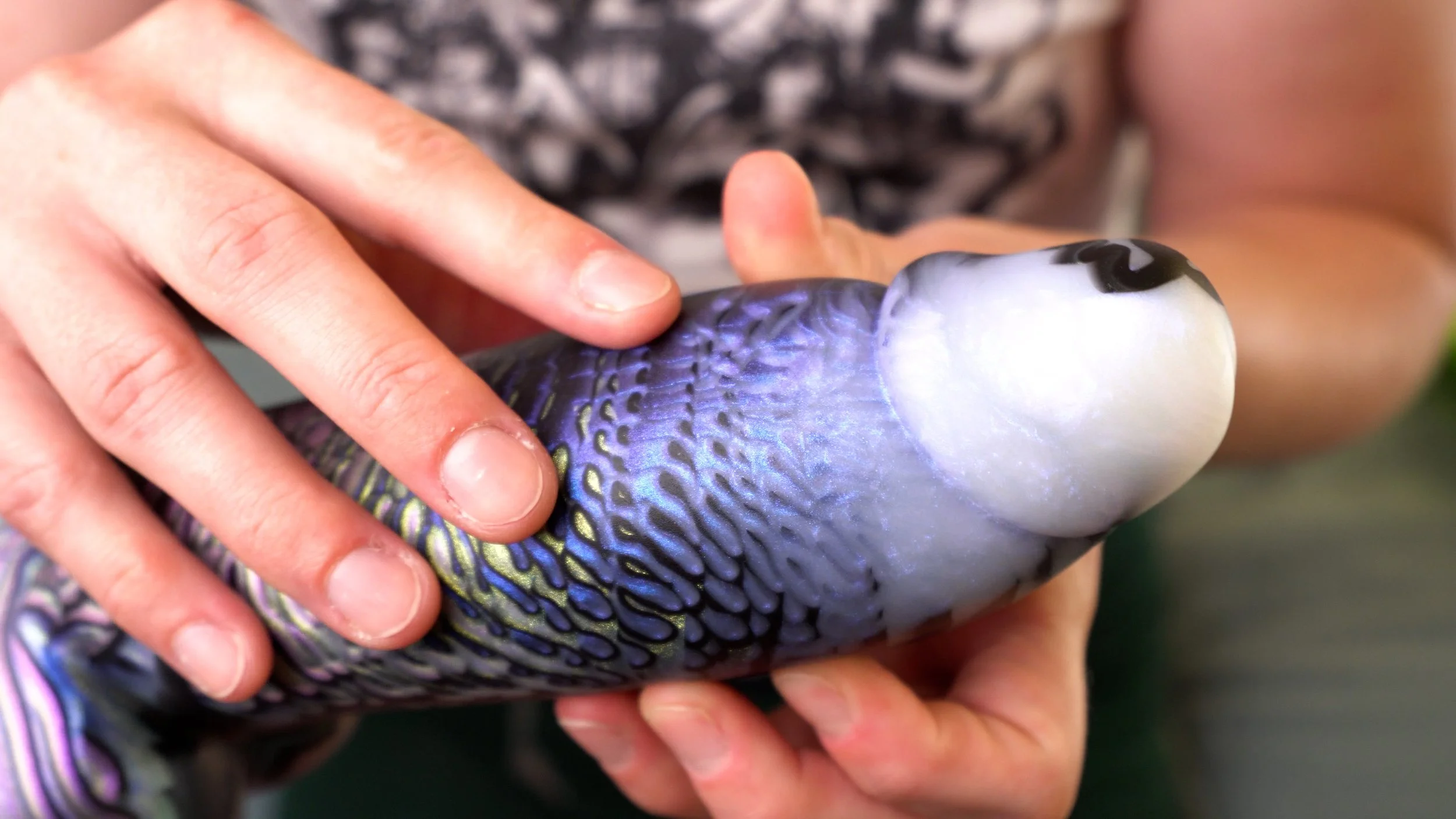 Close up of rippled colors on the PPS Tellus.