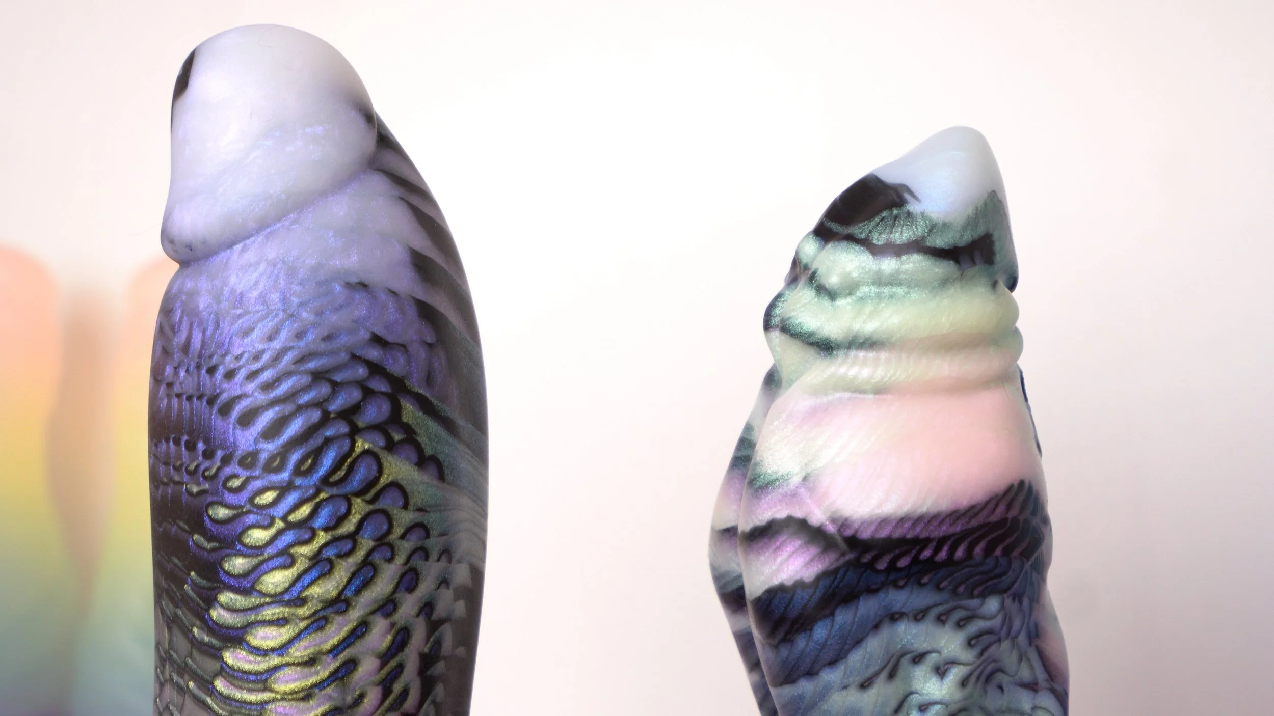 The top halves of Jaq's Tellus and Jupiter models, side by side.