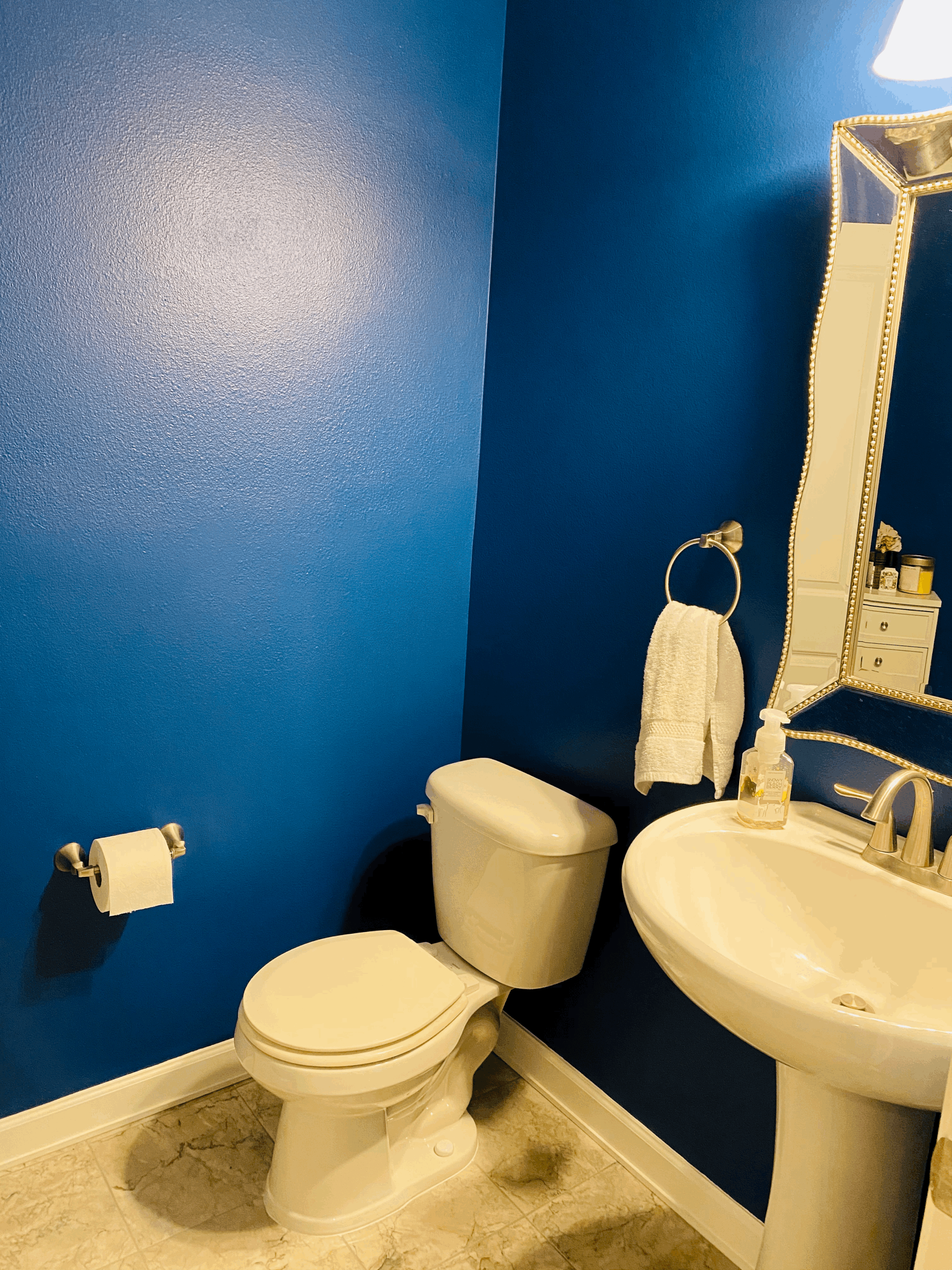 This customer sadly had gotten a water leak.  This meant the water got into the sheetrock and the floor and started to create that mildew smell and visibly showed mold.  This customer really loved their bathroom and so we  tore everything out and re…