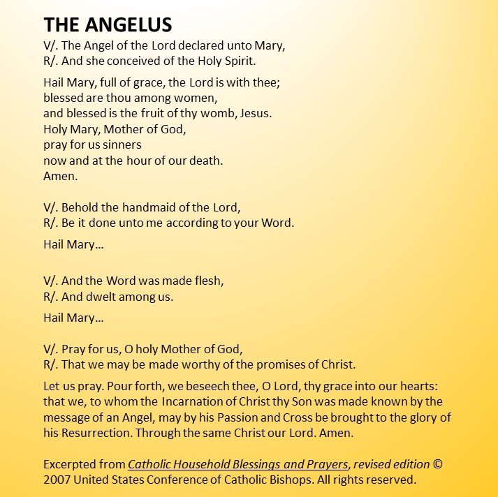 THE ANGELUS V: The Angel of - Pray The Holy Rosary Daily