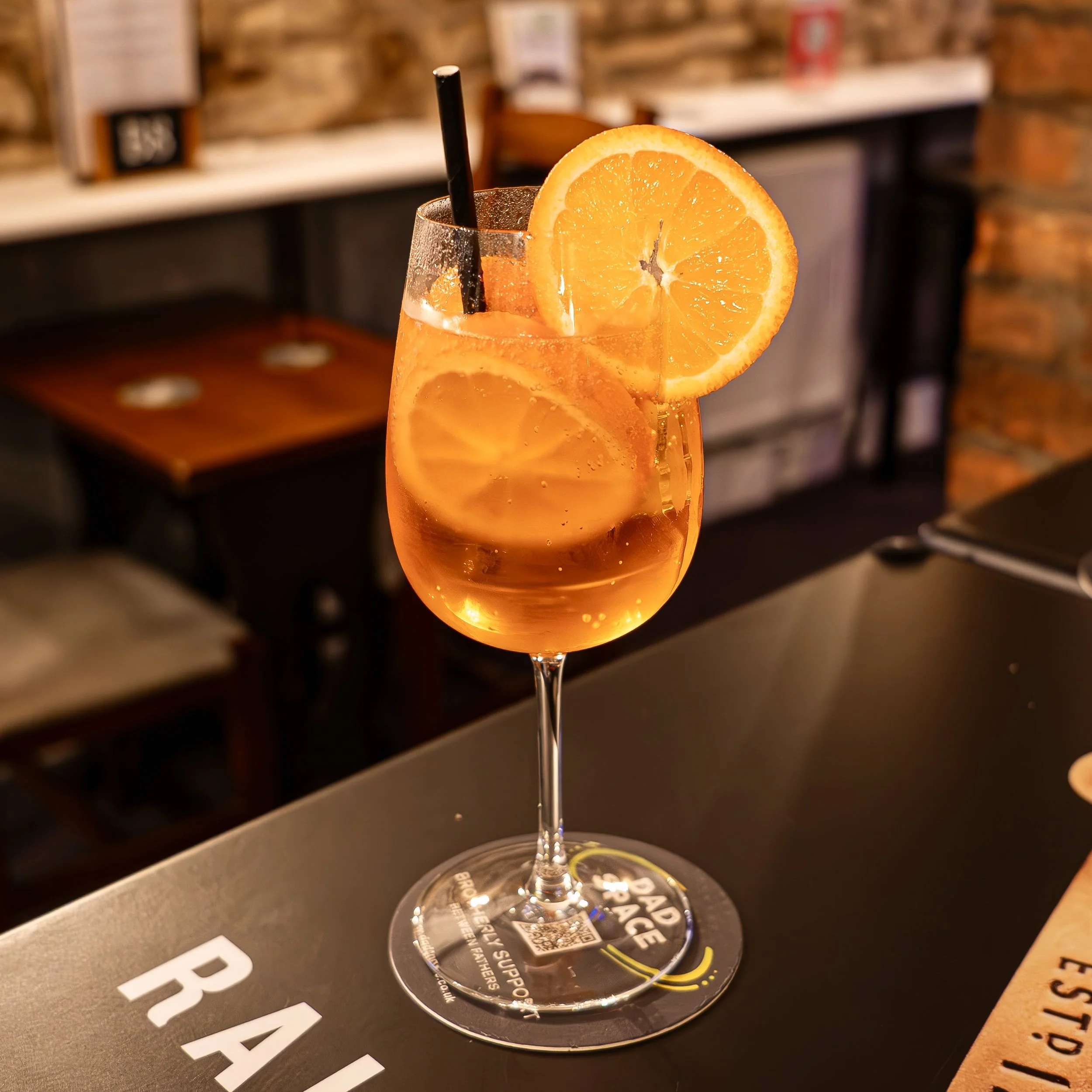 'Aperol Spritz' at the Walnut Tree, Loose - Aperol, Prosecco & Soda. 