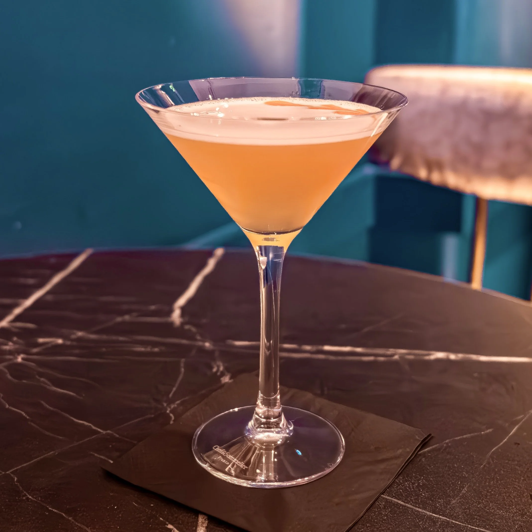 'Ananas Martini' at Babasheesh - Malibu, Archers, pineapple, lime and vanilla. 