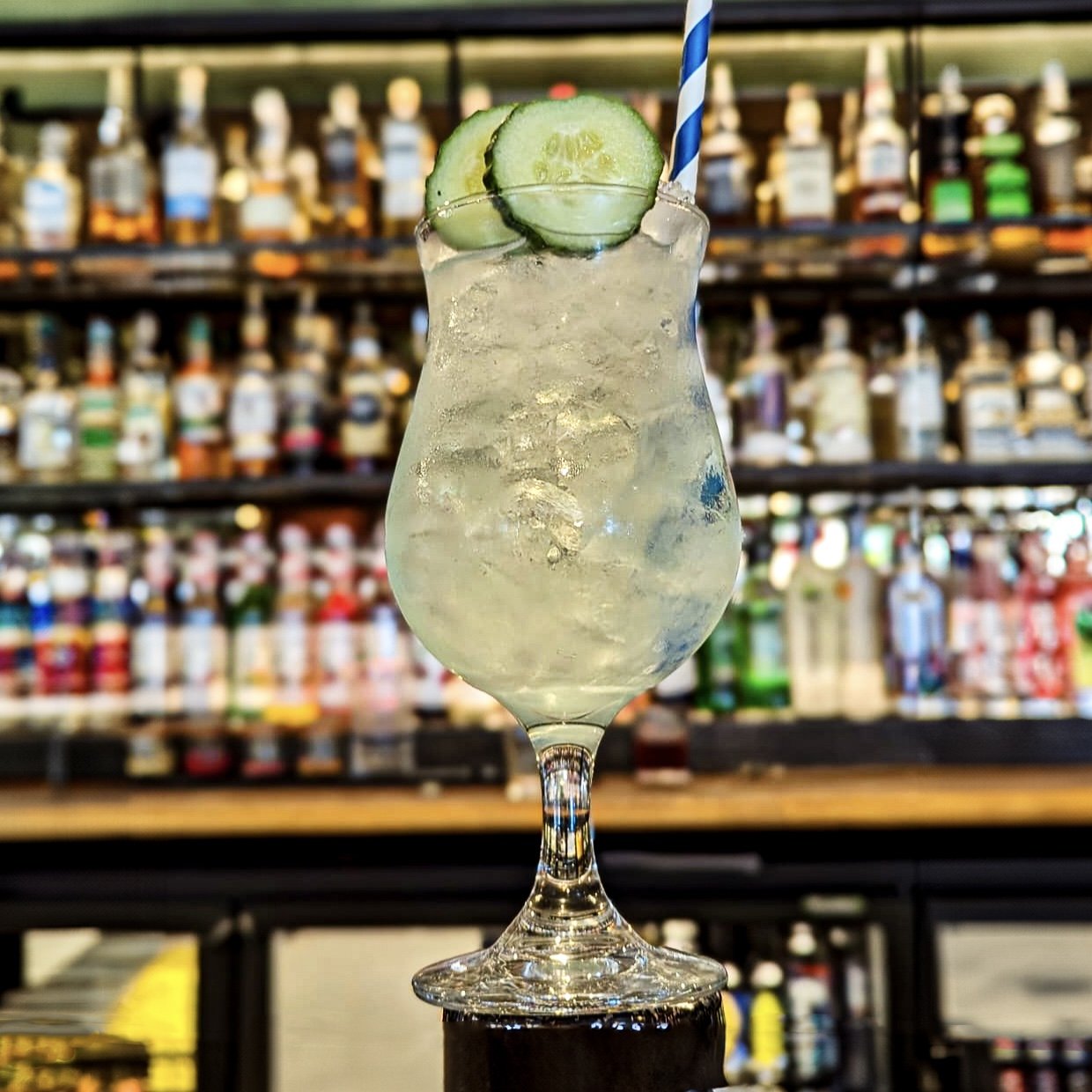 'Kiwi & Cucumber delight' at The Herbalist - Distillers Cut Gin, kiwi & cucumber.