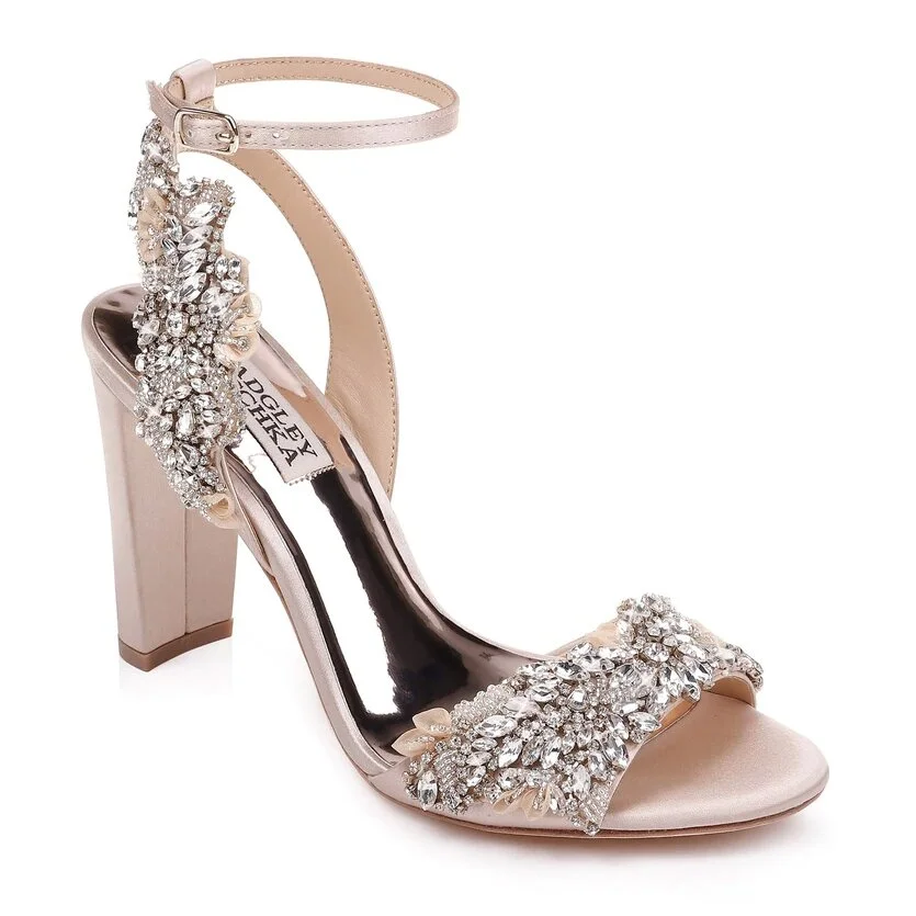 crystal evening shoes