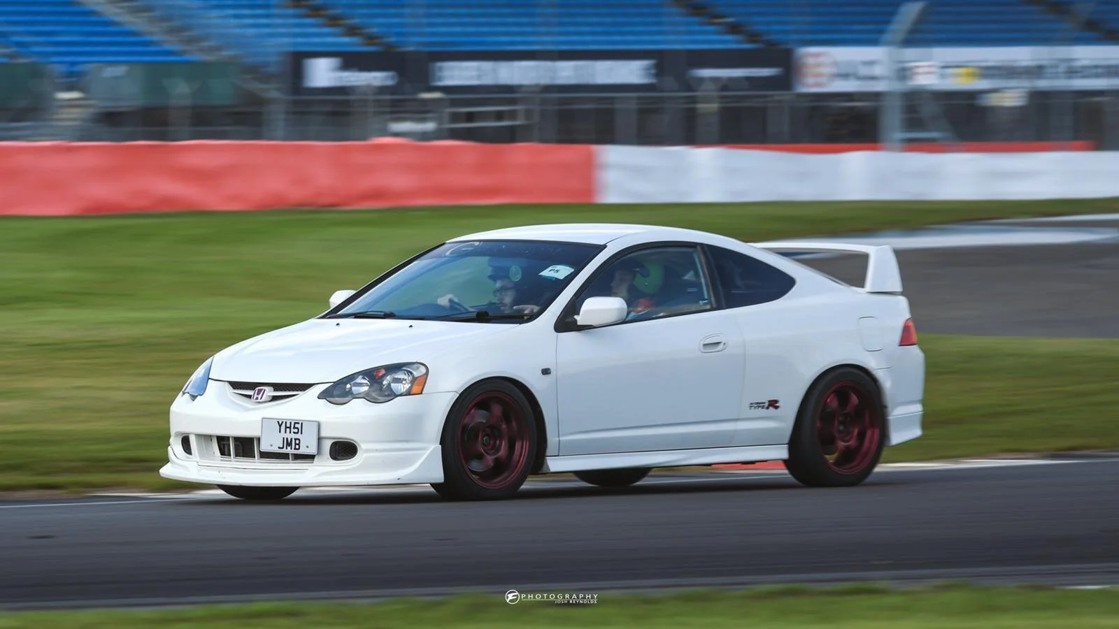 Modified white DC5 on track.jpeg