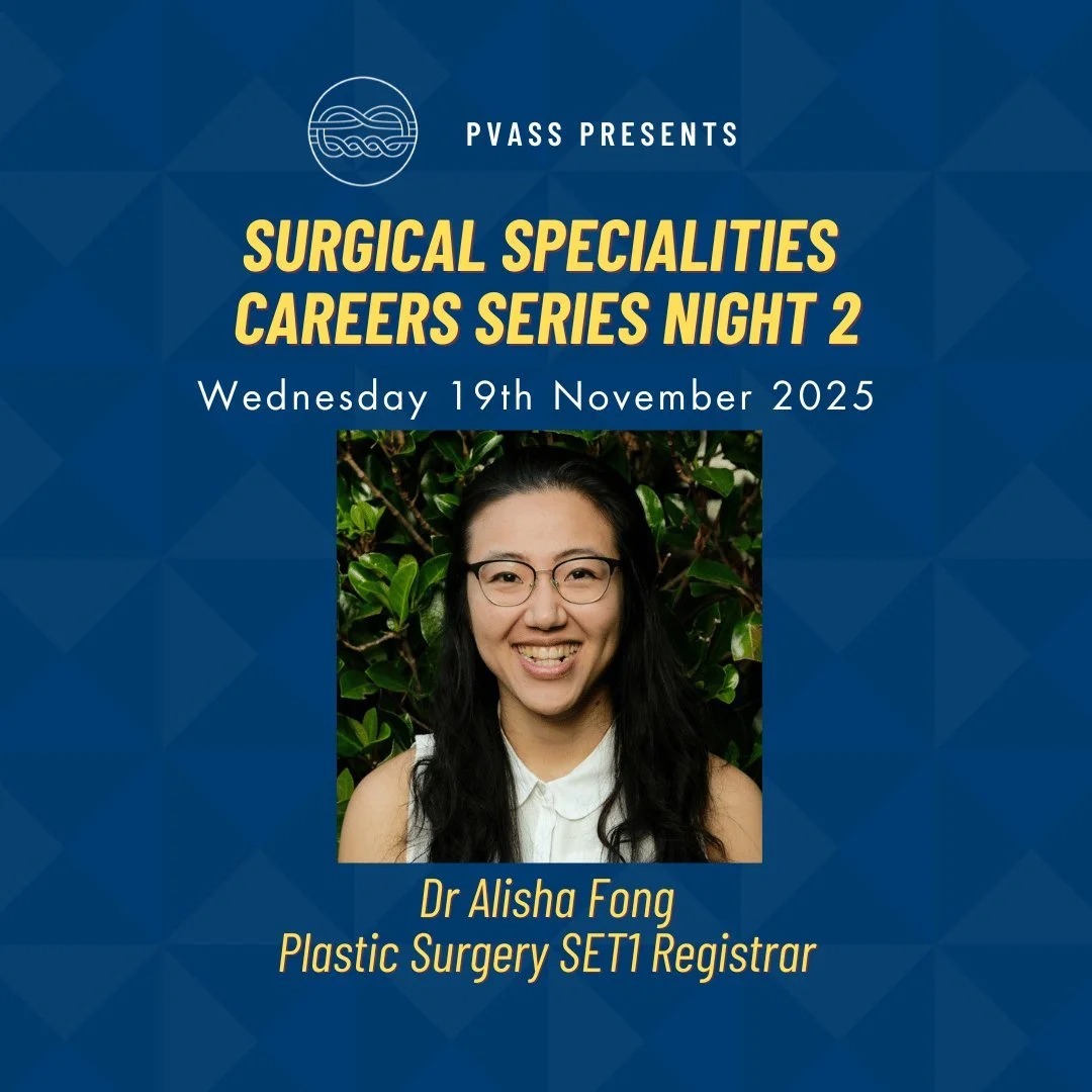 📣 SPEAKER INTRO: Dr Alisha Fong is currently a SET 1 PRS trainee at Eastern Health, completing her first year of training in Victoria. Alisha studied at Monash University before training at multiple Victorian hospitals including Austin Health, Monas