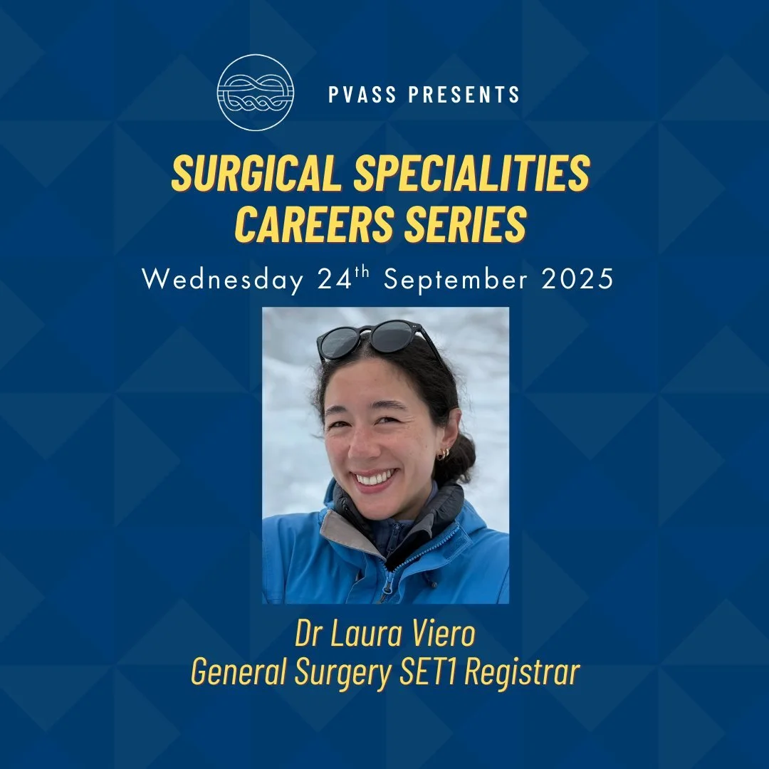 📣 SPEAKER INTRODUCTION: Dr Laura Viero is currently a SET1 General Surgery trainee in Melbourne.

Interested in a RACS surgical training program?
Don't miss out on attending the PVASS Surgical Subspecialities Series webinar TONIGHT at 6:30pm AEST wh