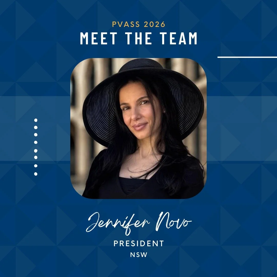 Introducing our new President for 2026, Dr Jennifer Novo!

Year Level: Intern
PVASS Role: President
Speciality of Interest: Plastic and Reconstructive Surgery
Fun fact / fave way to unwind: Video games (too many to name!), &amp; origami
