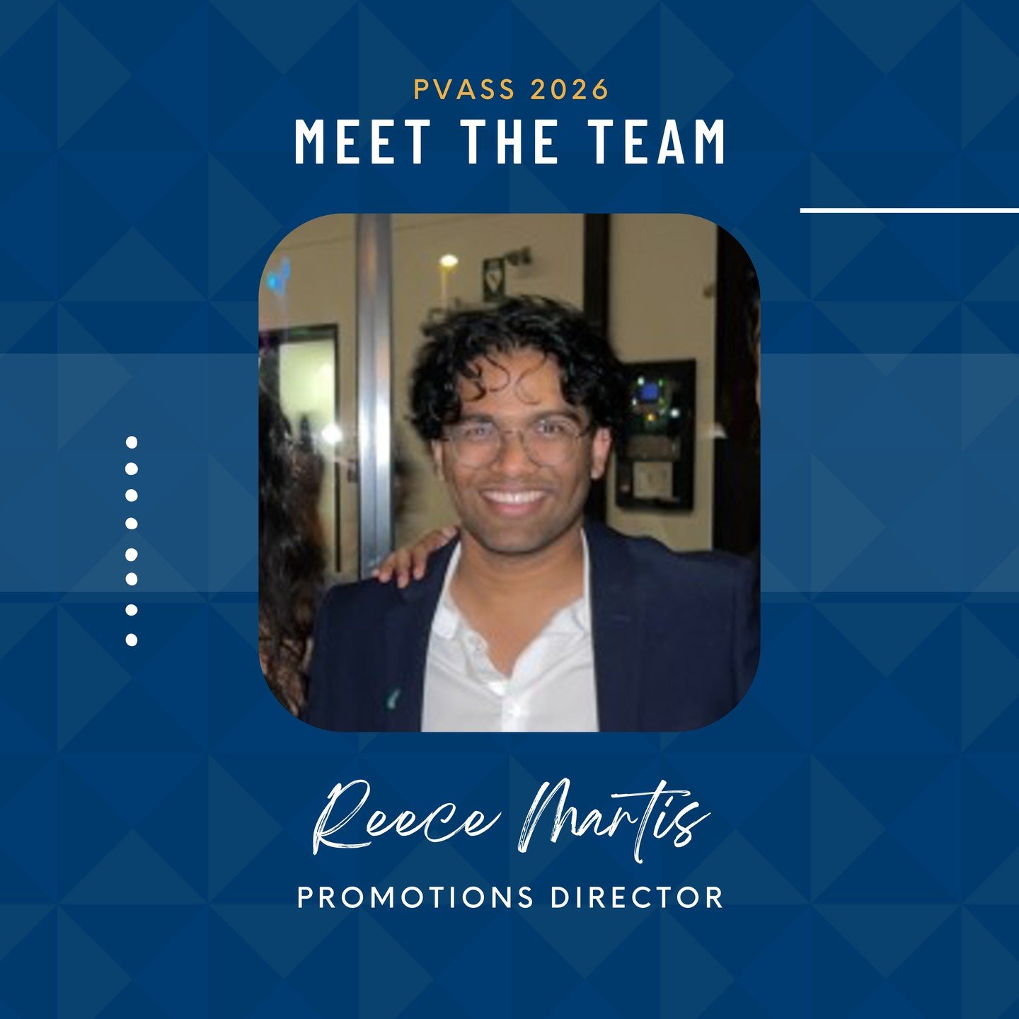 Last but not least, your promotions director, Dr Reece Martis

Stay tuned tomorrow for a special team announcement!