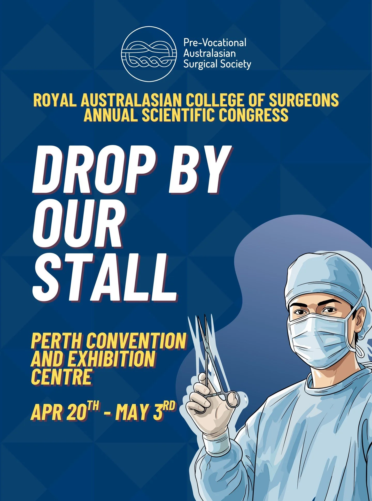 Drop by our stall at the @racsurgeons Annual Scientific Congress in Perth from April 20th to May 3rd 2026!