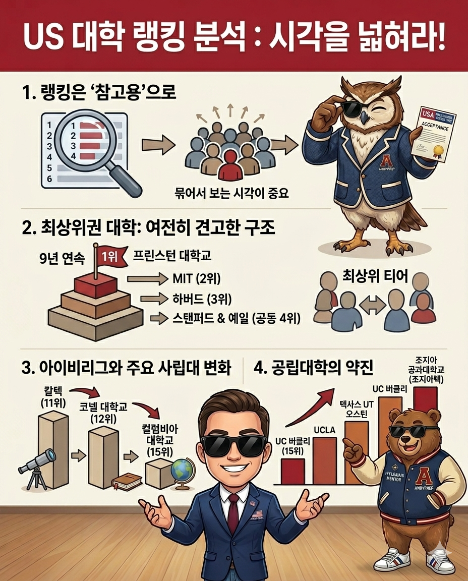 2026 US 뉴스 대학 랭킹 분석: 어떻게 봐야 제대로 활용할까