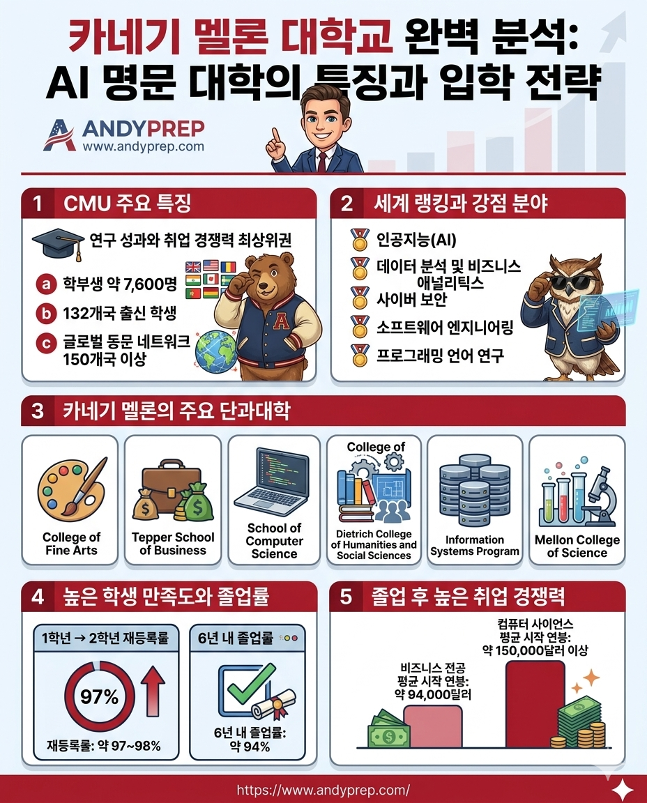 카네기 멜론 대학교 완벽 분석: AI 명문 대학의 특징과 입학 전략