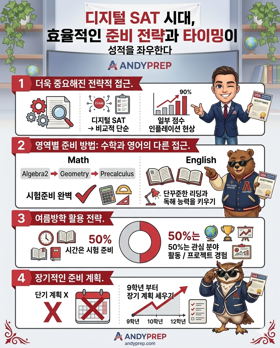 디지털 SAT 시대, 효율적인 준비 전략과 타이밍이 성적을 좌우한다