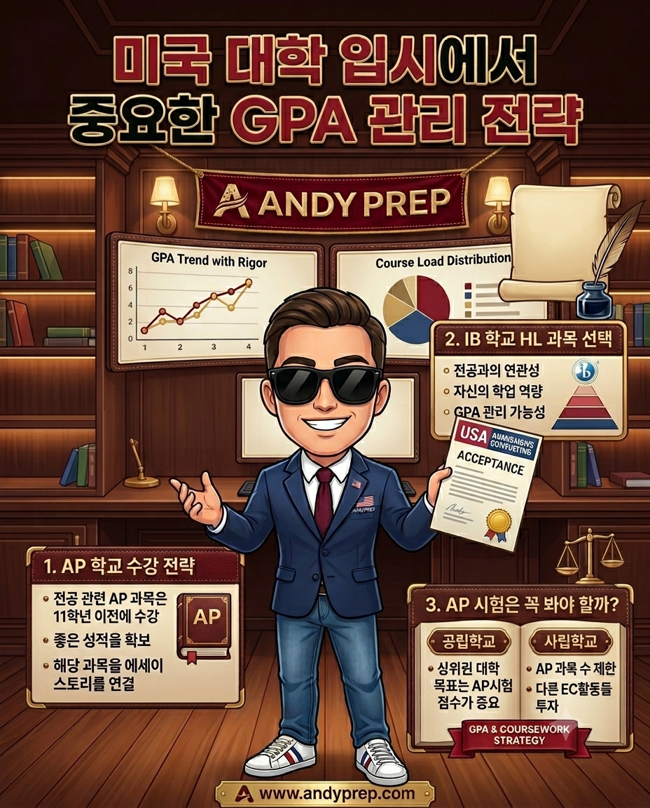 미국 대학 입시에서 중요한 GPA 관리 전략: 수강 신청이 합격을 좌우한다