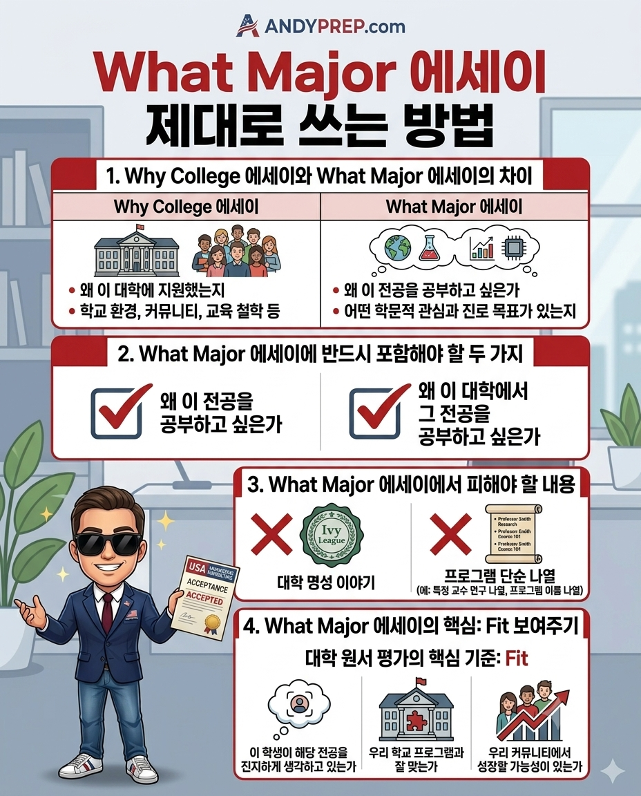 미국 대학 지원 에세이 전략: What Major 에세이 제대로 쓰는 방법