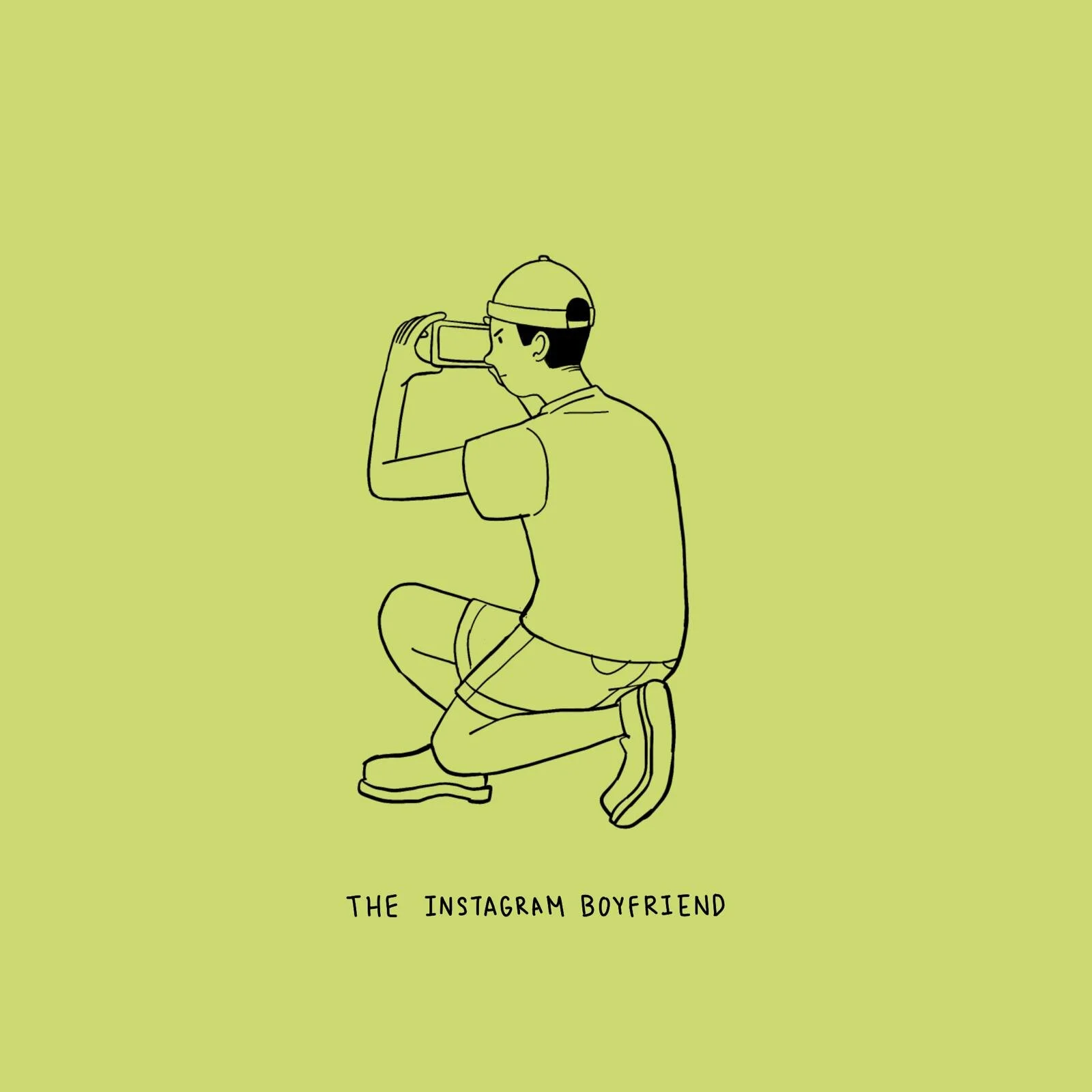 “The Instagram Boyfriend” is from a series on Instagram called #SpottedAtTCSM where the various archetypes of market visitors are highlighted through illustration.