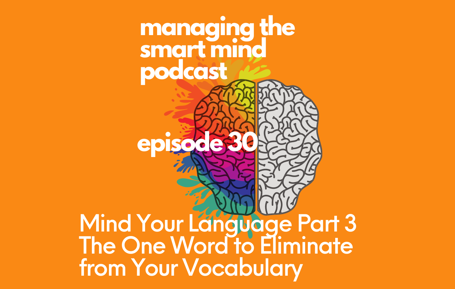 Episode 30 - Mind Your Language Part 3 - The One Word to Eliminate from Your Vocabulary