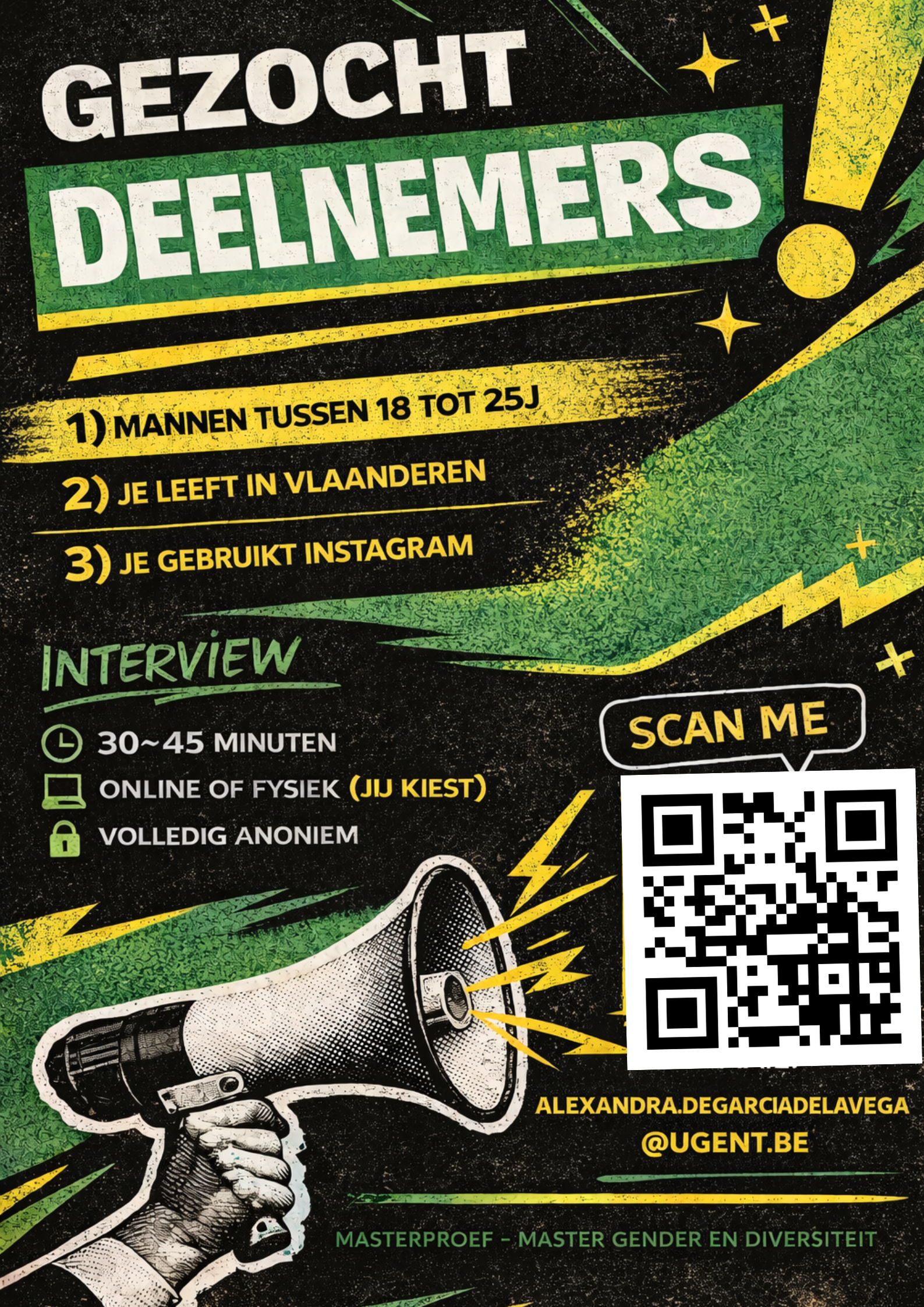 Oproep: Mannen gezocht voor onderzoek rond Instagram