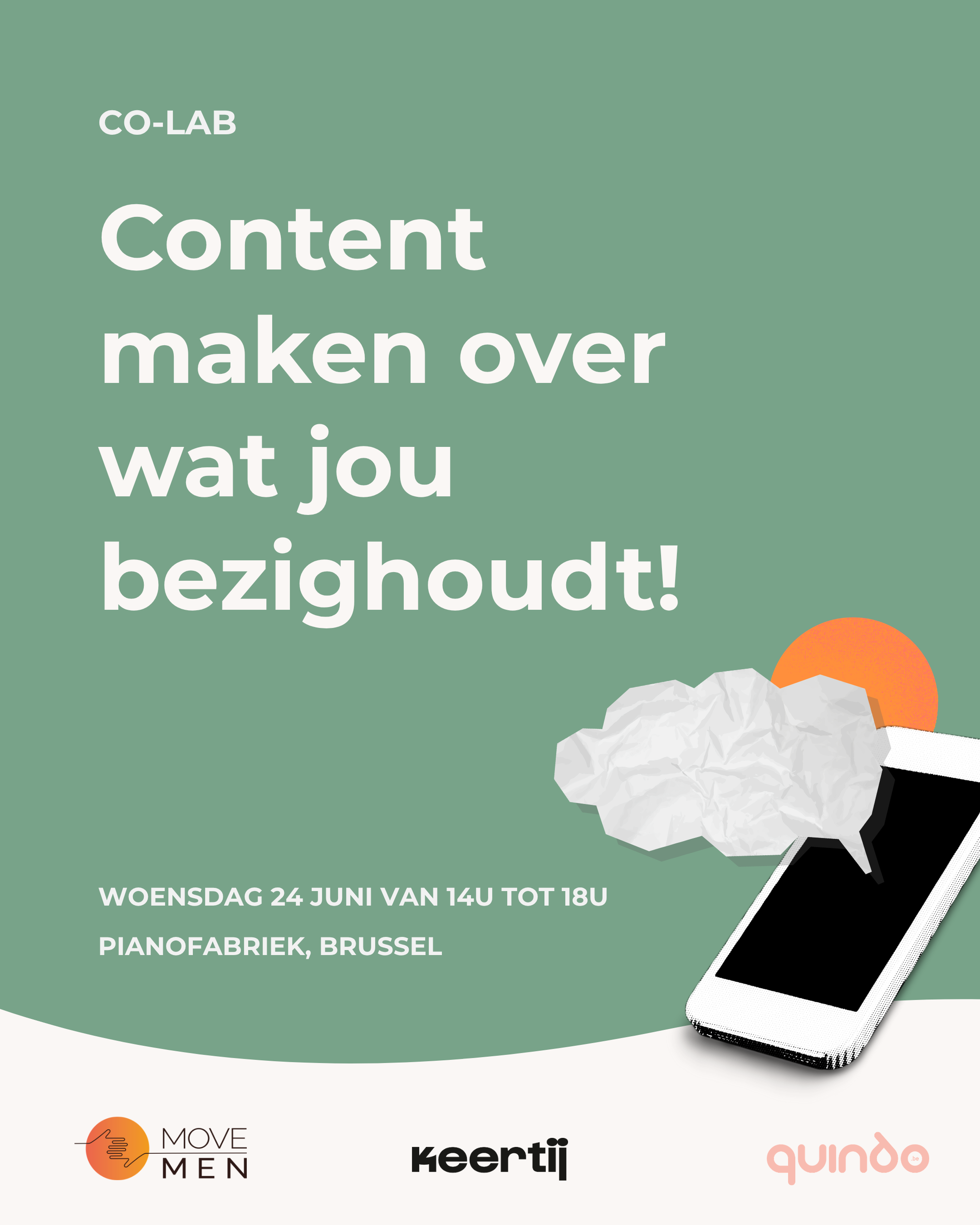 CO-LAB 24 juni: Content maken over wat jou bezig houdt! 