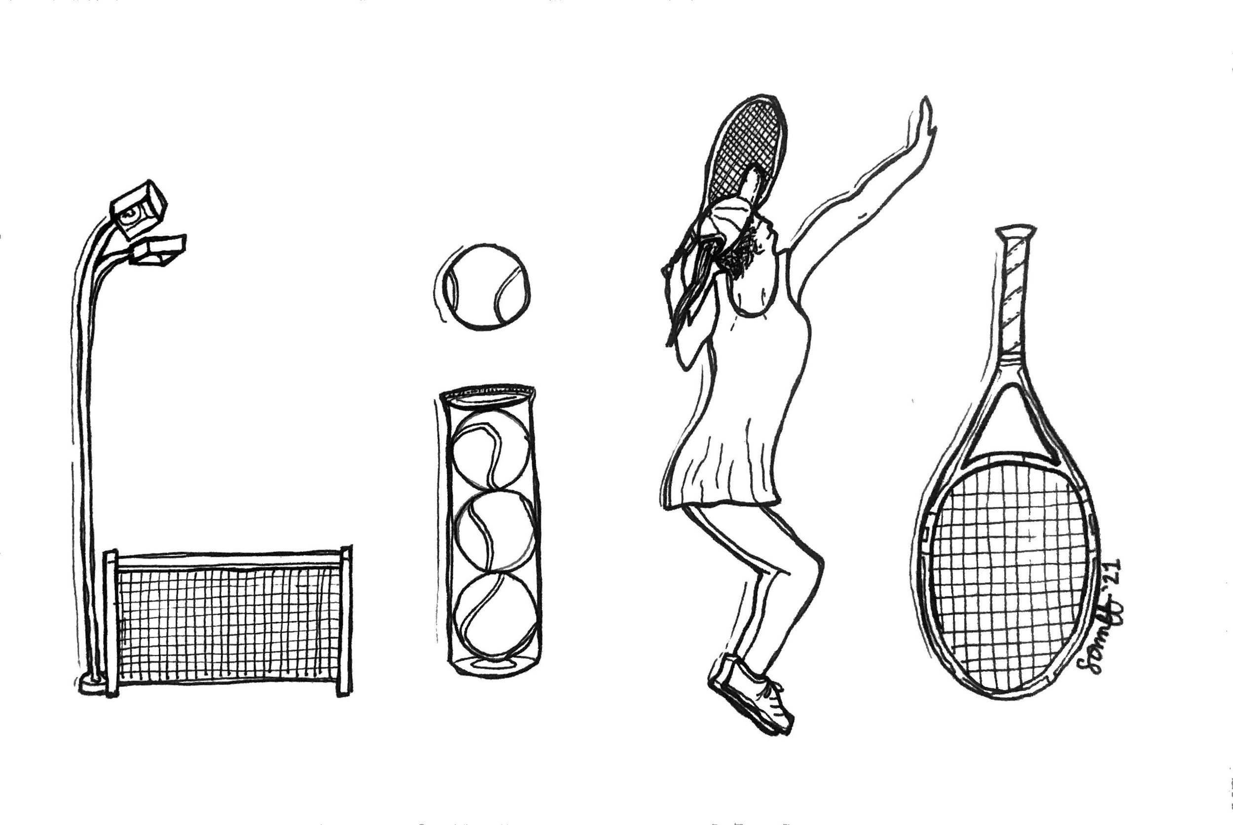 "Lisa" // tennis // 4 x 6 in. 