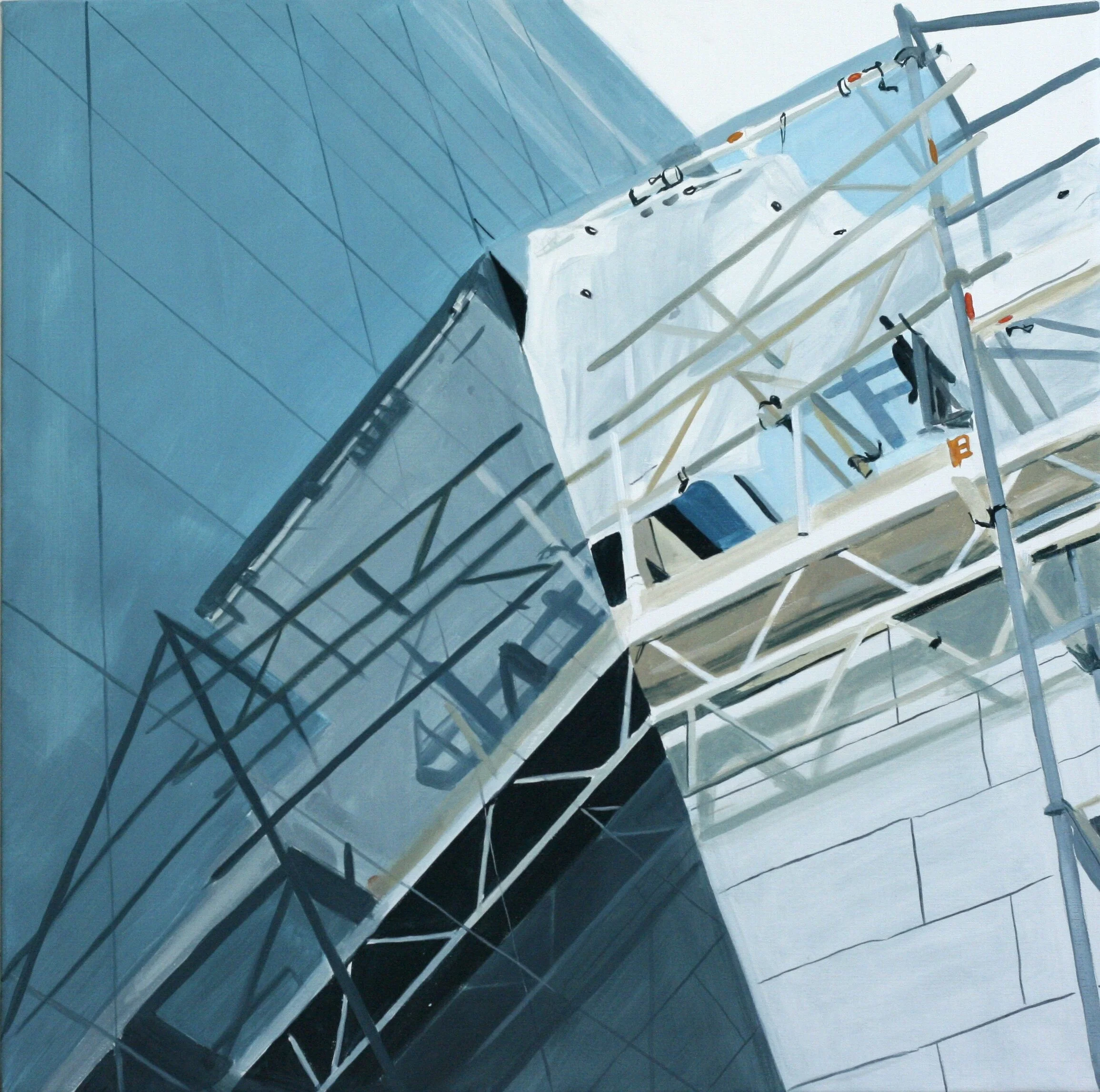 KB spejling,
akryl på lærred,
100 x 100 cm