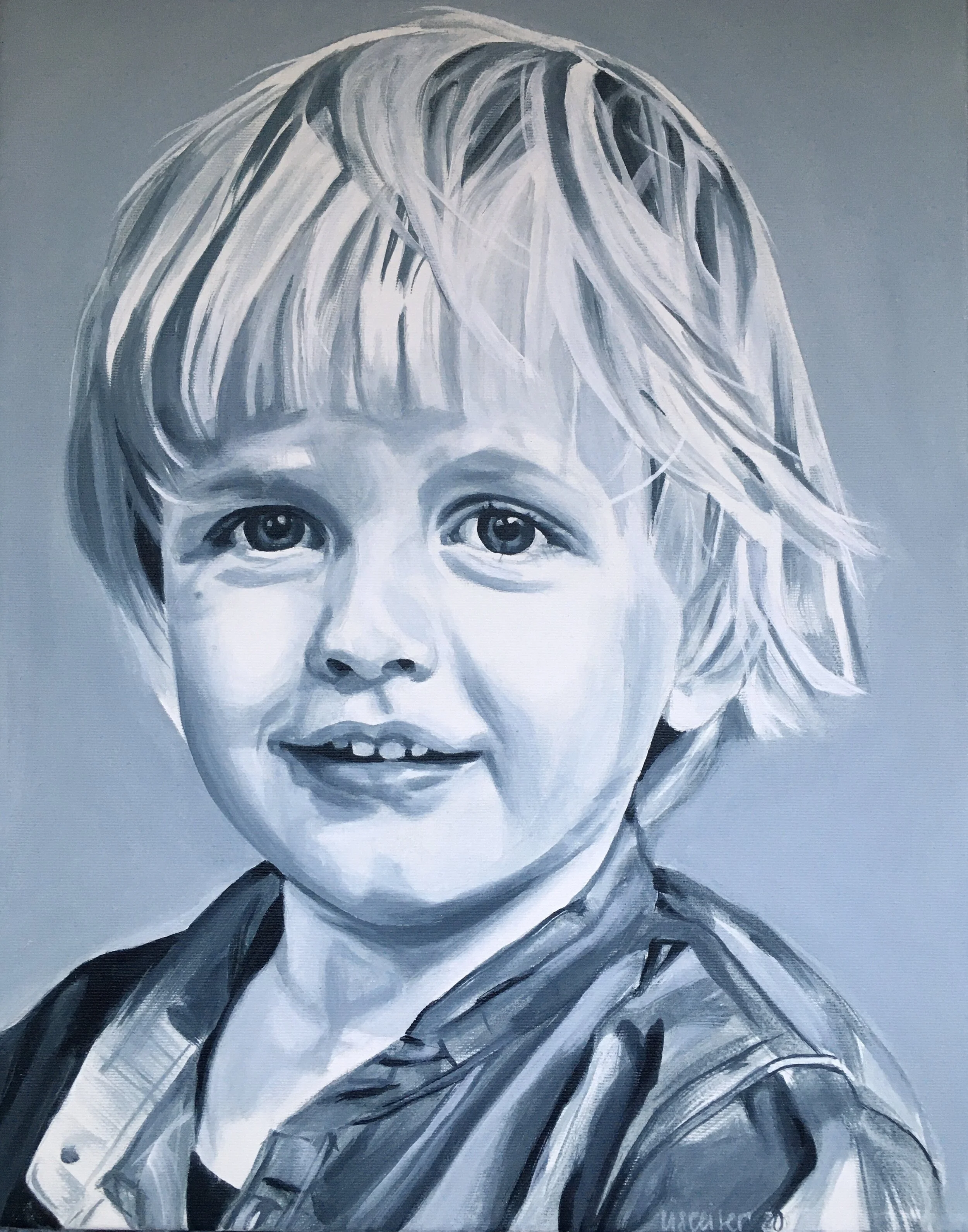 Søren, 2020,
akryl på lærred,
50 x 40 cm