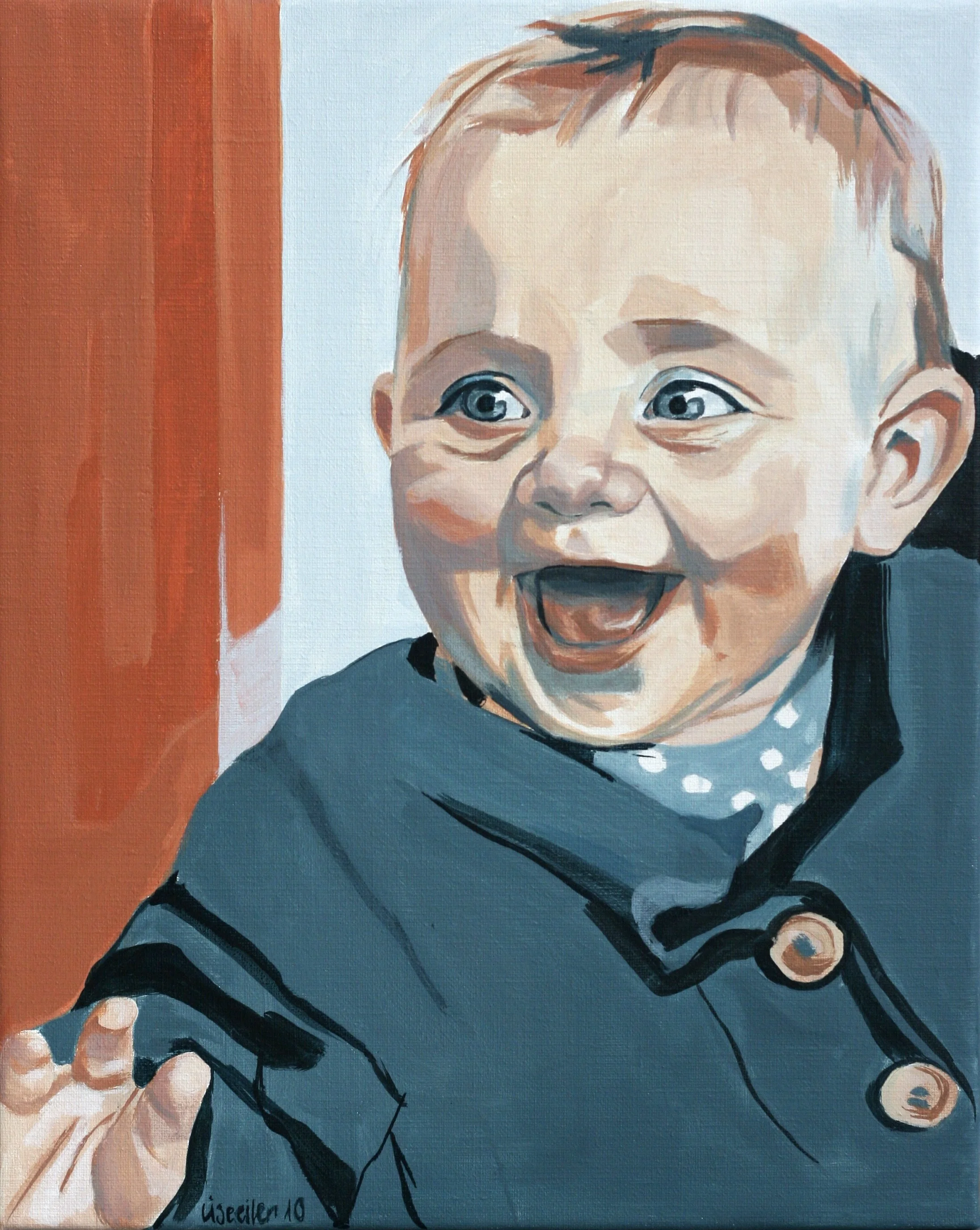 Theresa, 2010,
akryl på lærred,
50 x 40 cm