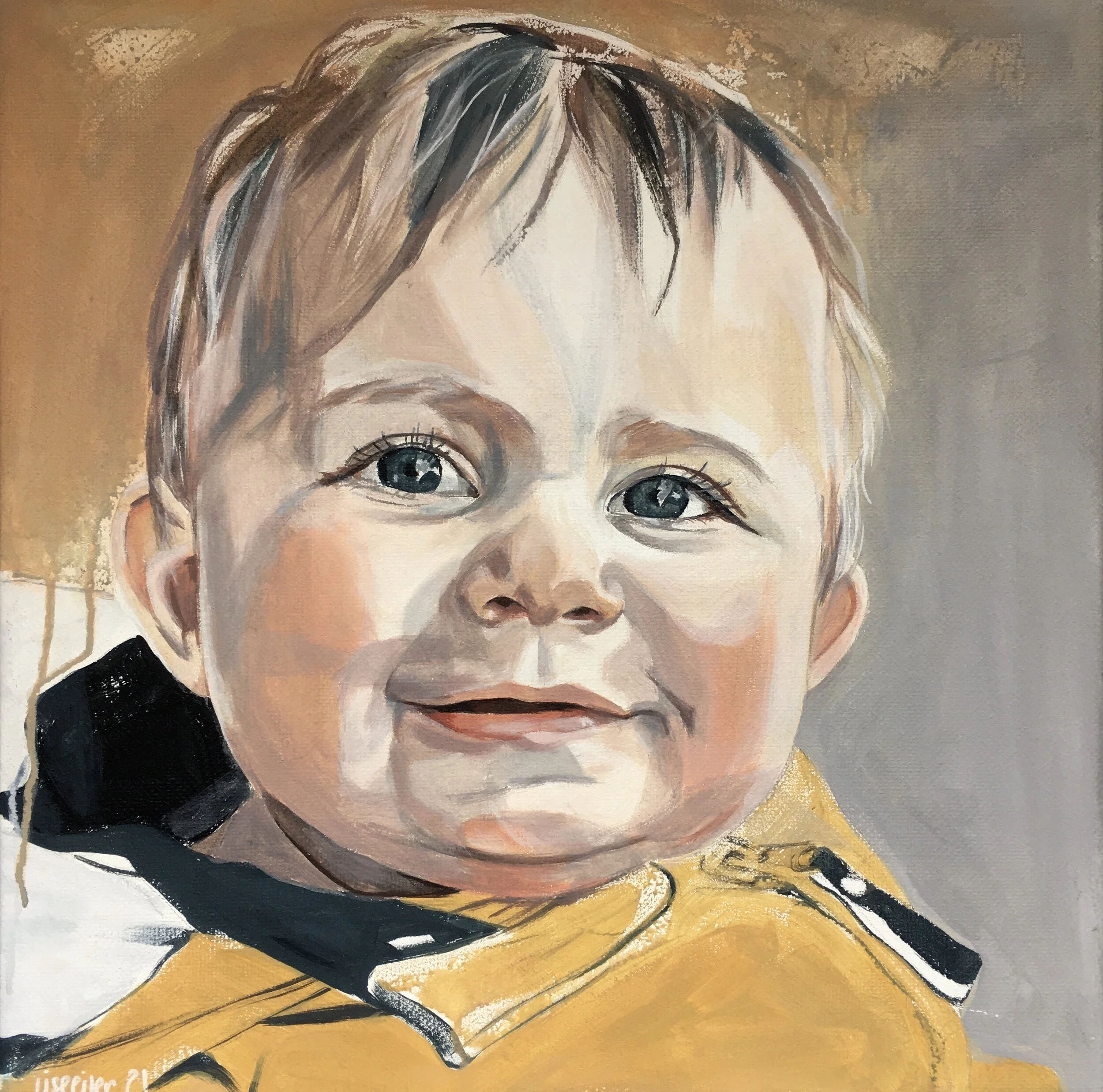 Asta, 2021, akryl på lærred, 50 x 50 cm