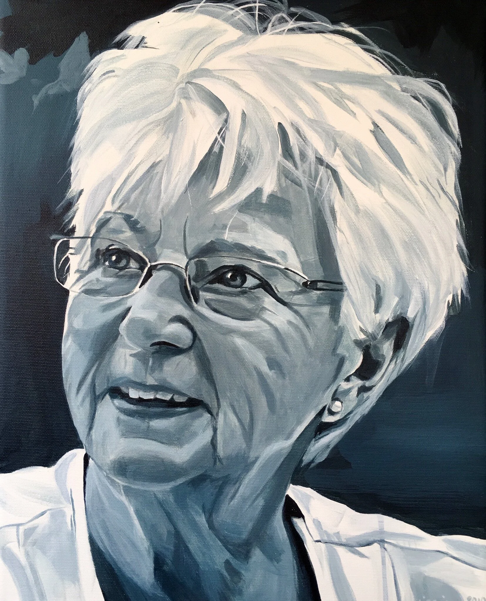 Karen, 2019,
akryl på lærred,
50 x 40 cm