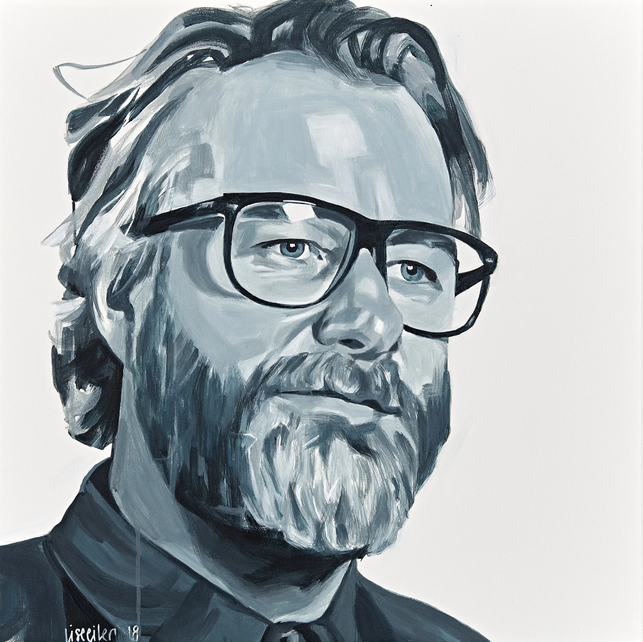 Matt Berninger, 2018,
akryl på lærred,
60 x 60 cm