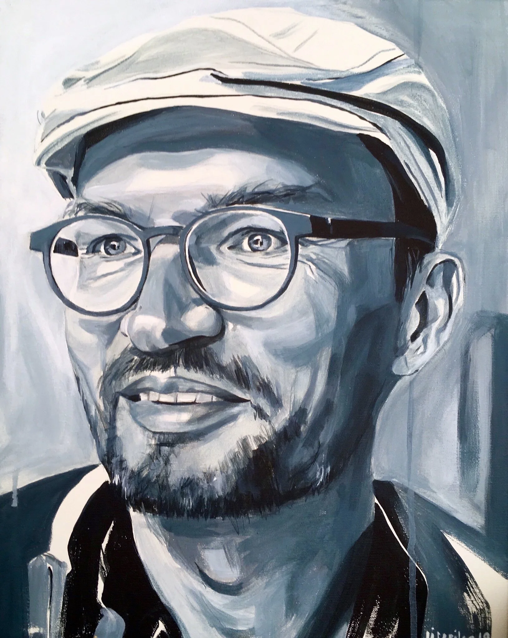 Thomas, 2019,
akryl på lærred,
50 x 40 cm