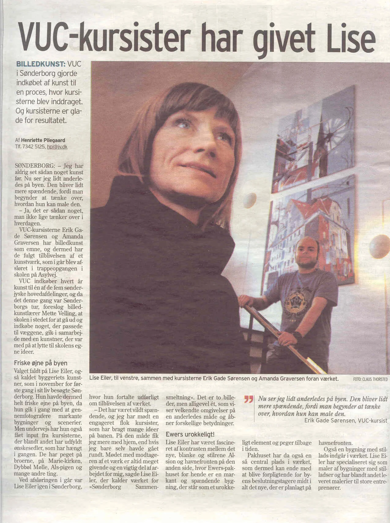 Artikel i Jydske Vestkysten