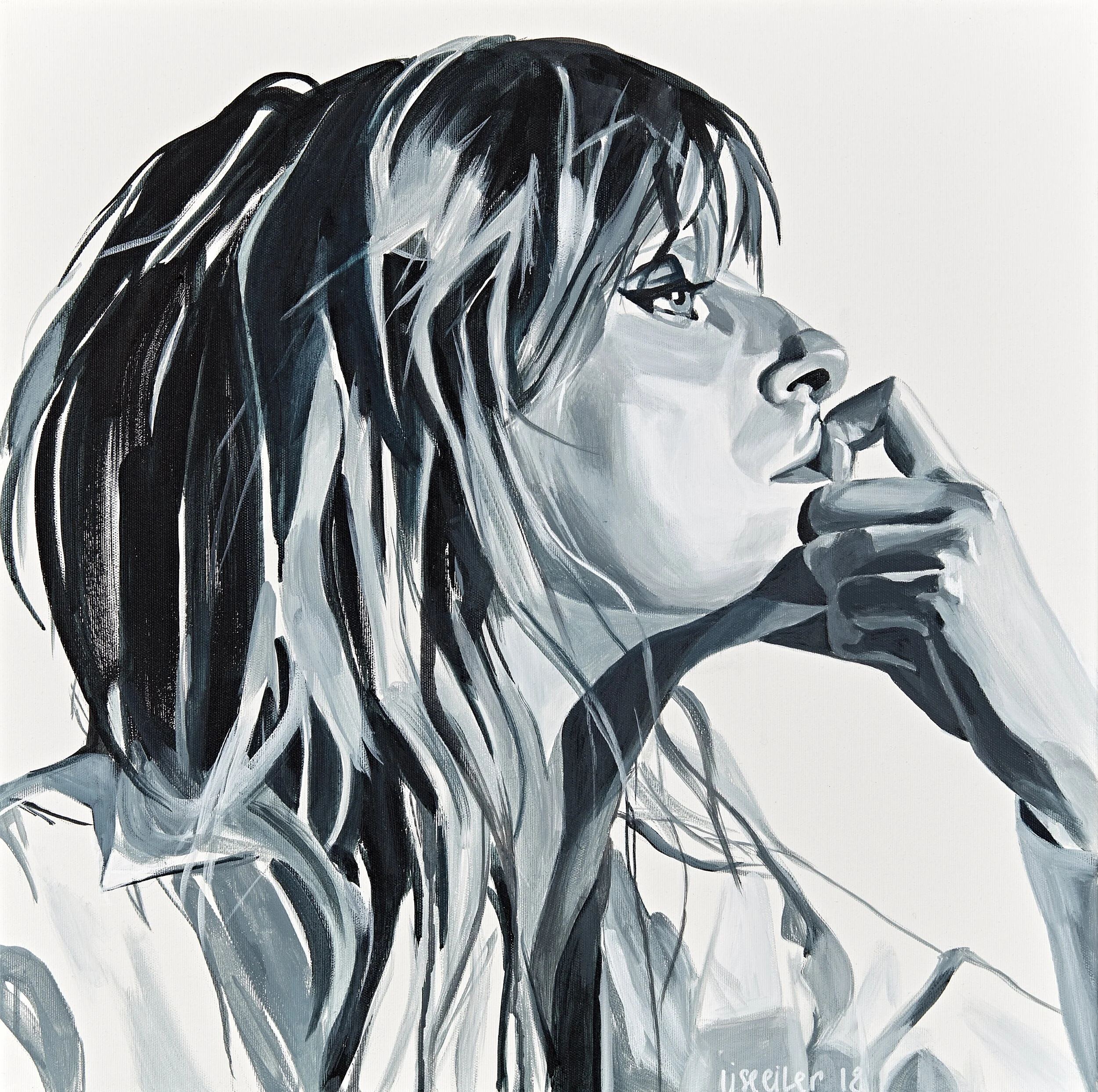 Susanne Sunfør, 2018,
akryl på lærred,
60 x 60 cm