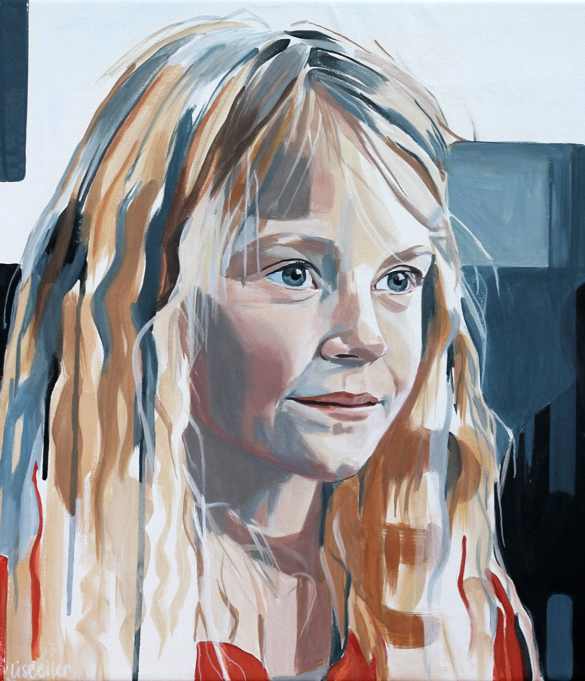 Karoline, 2013,
akryl på lærred,
50 x 45 cm