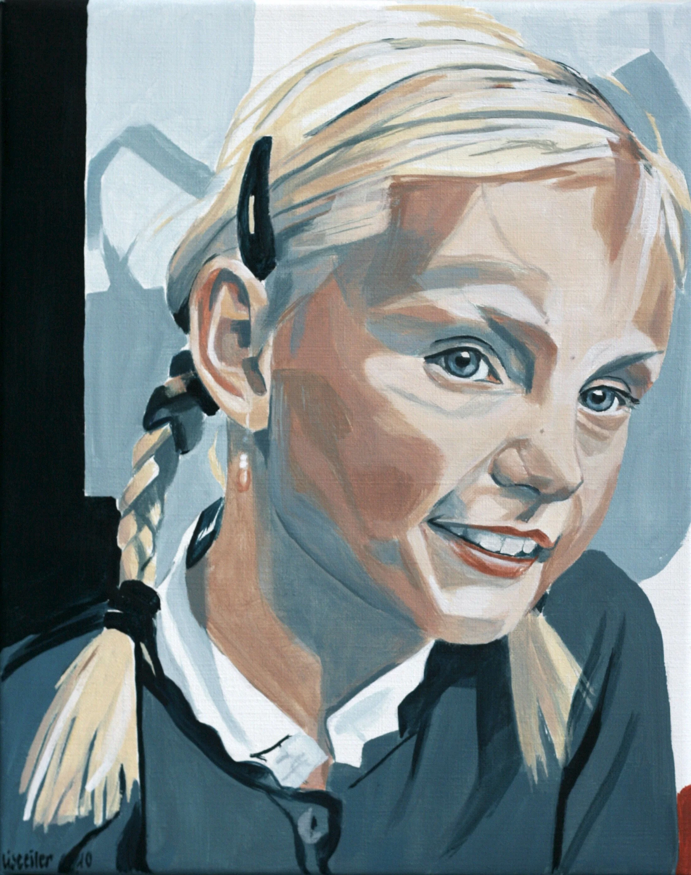 Viktoria, 2010,
akryl på lærred,
50 x 40 cm
