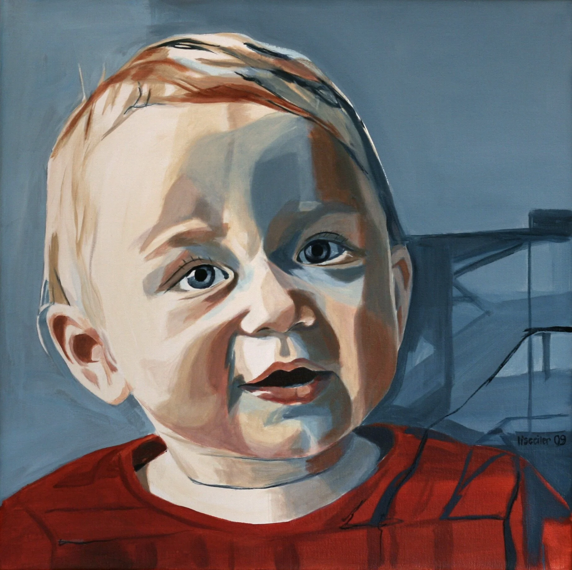 Ida, 2009,
akryl på lærred,
50 x 50 cm
