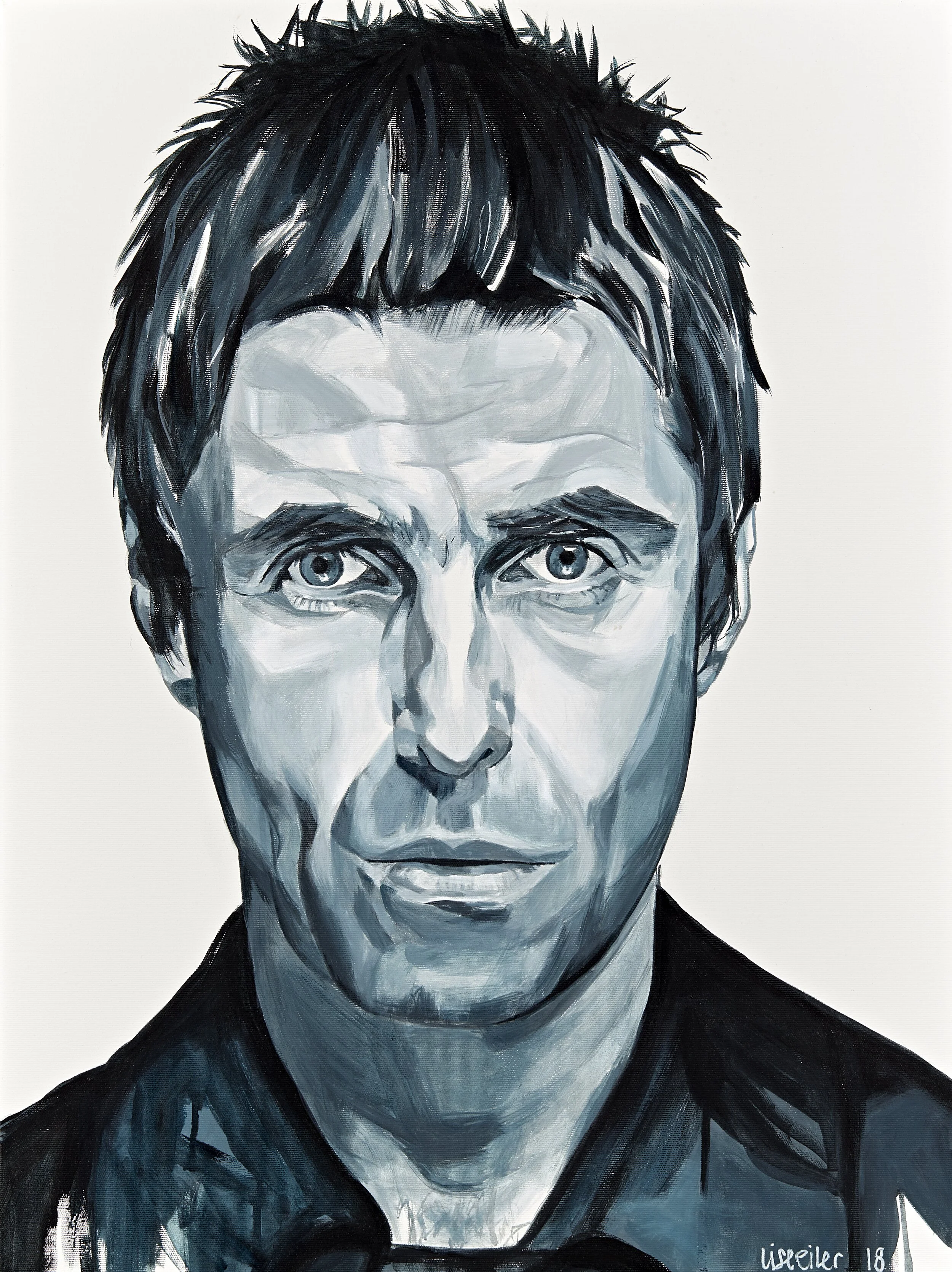 Liam Gallagher, 2018,
akryl på lærred,
90 x 70 cm