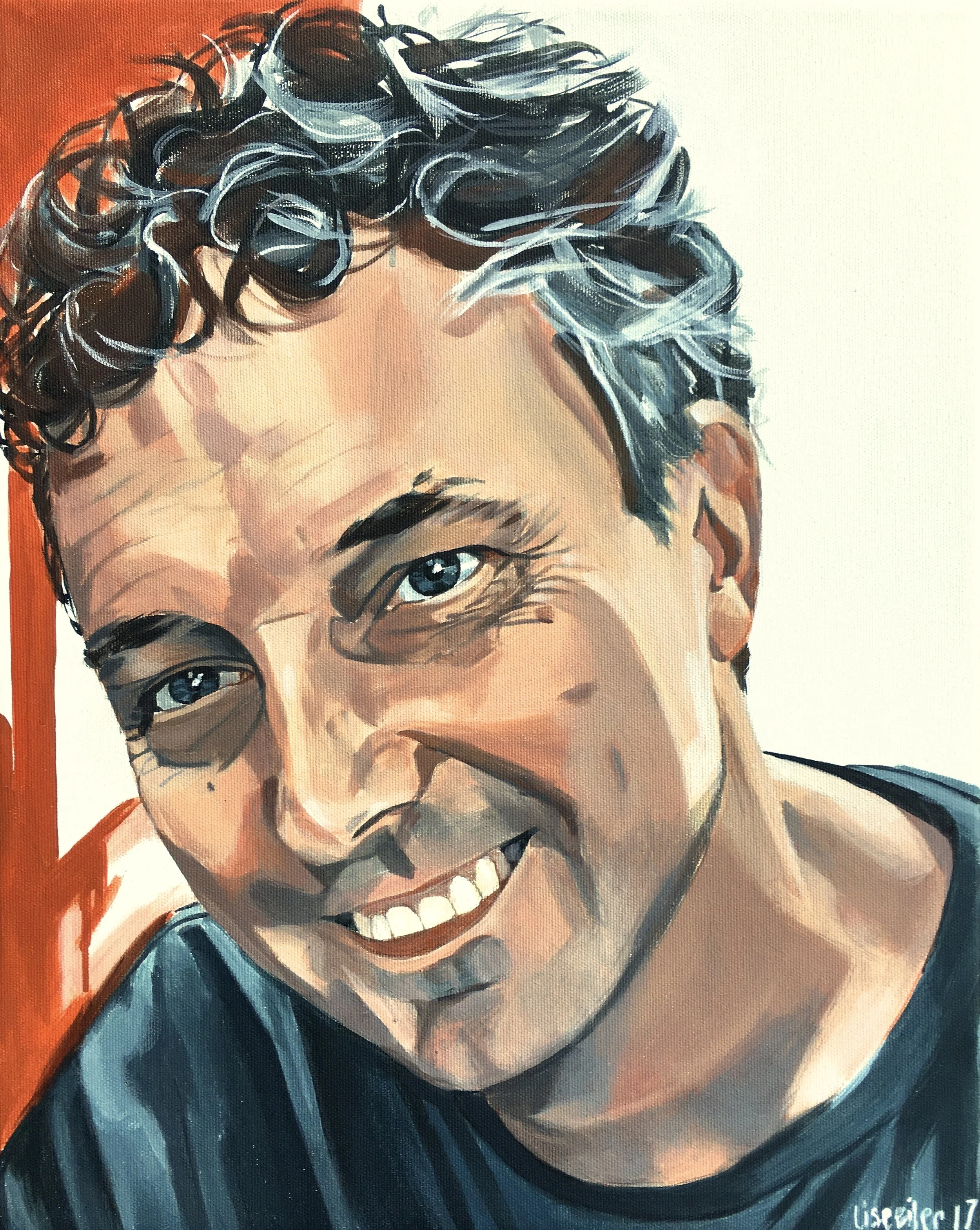 Søren, 2017,
akryl på lærred,
50 x 40 cm