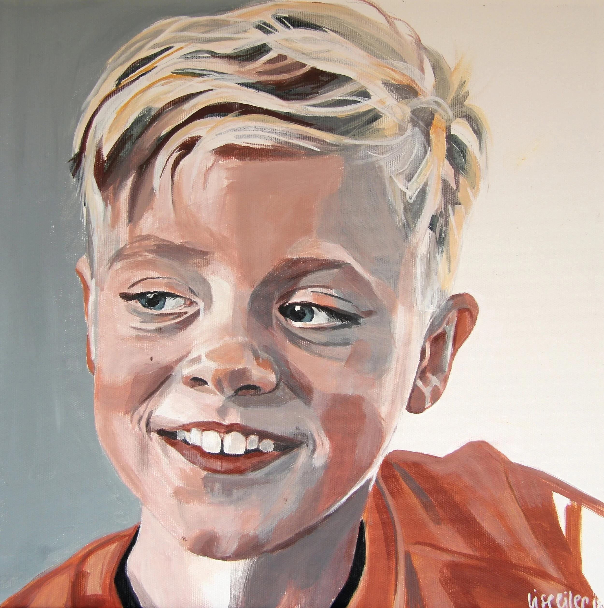 Adrian, 2018,
akryl på lærred,
40 x 40 cm