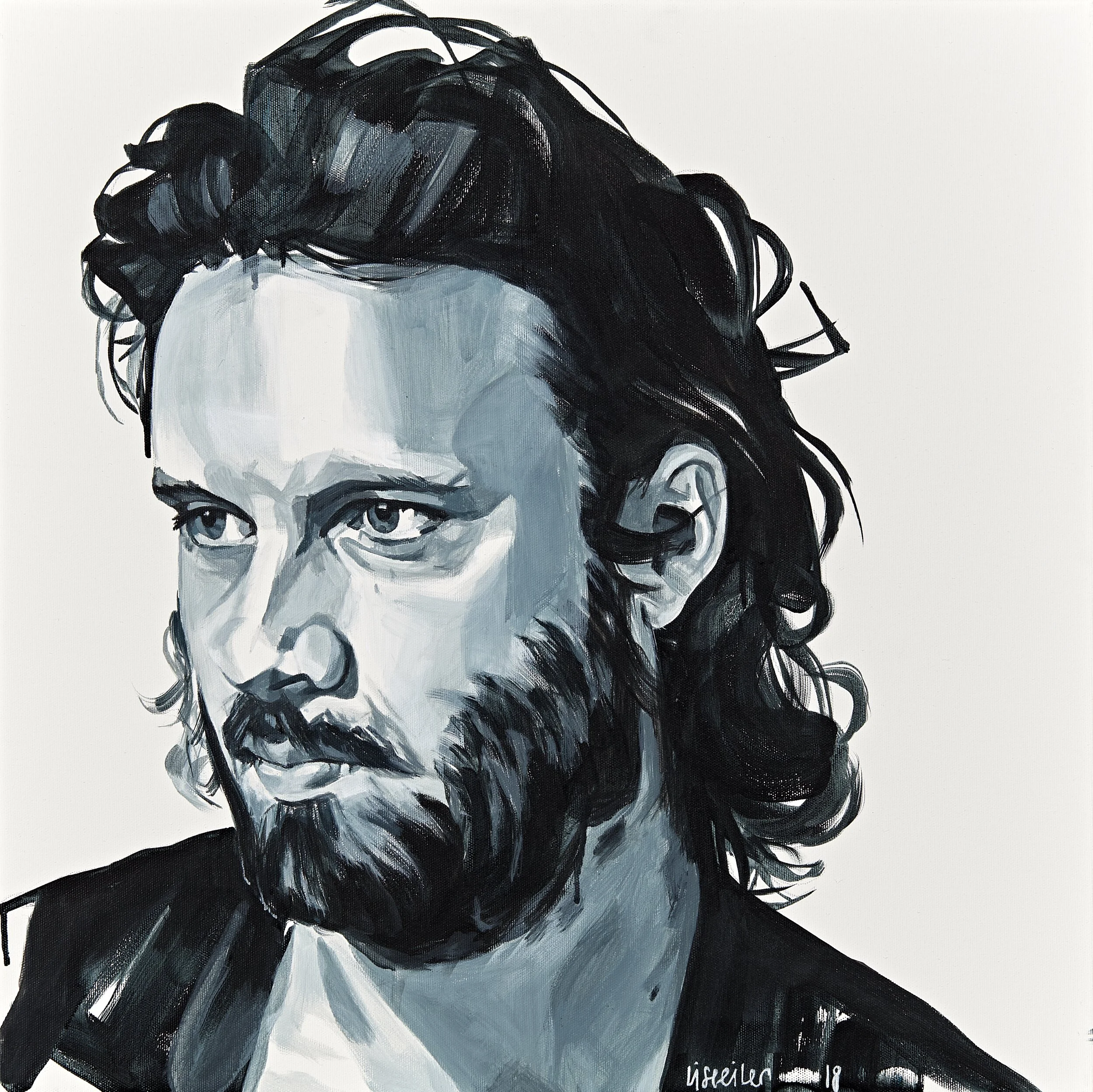 Father John Misty, 2018,
akryl på lærred,
60 x 60 cm