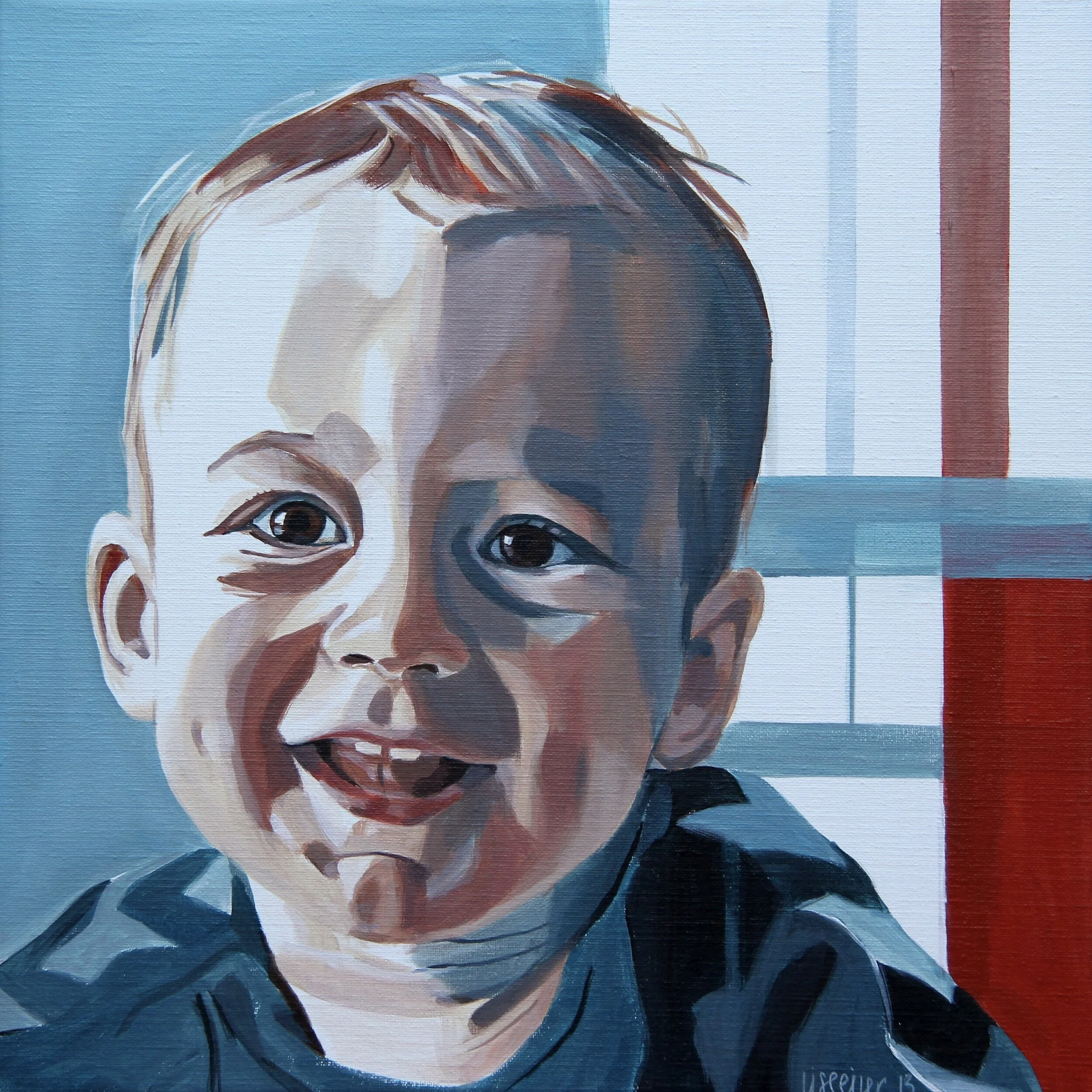 Magne, 2013,
akryl på lærred,
50 x 50 cm