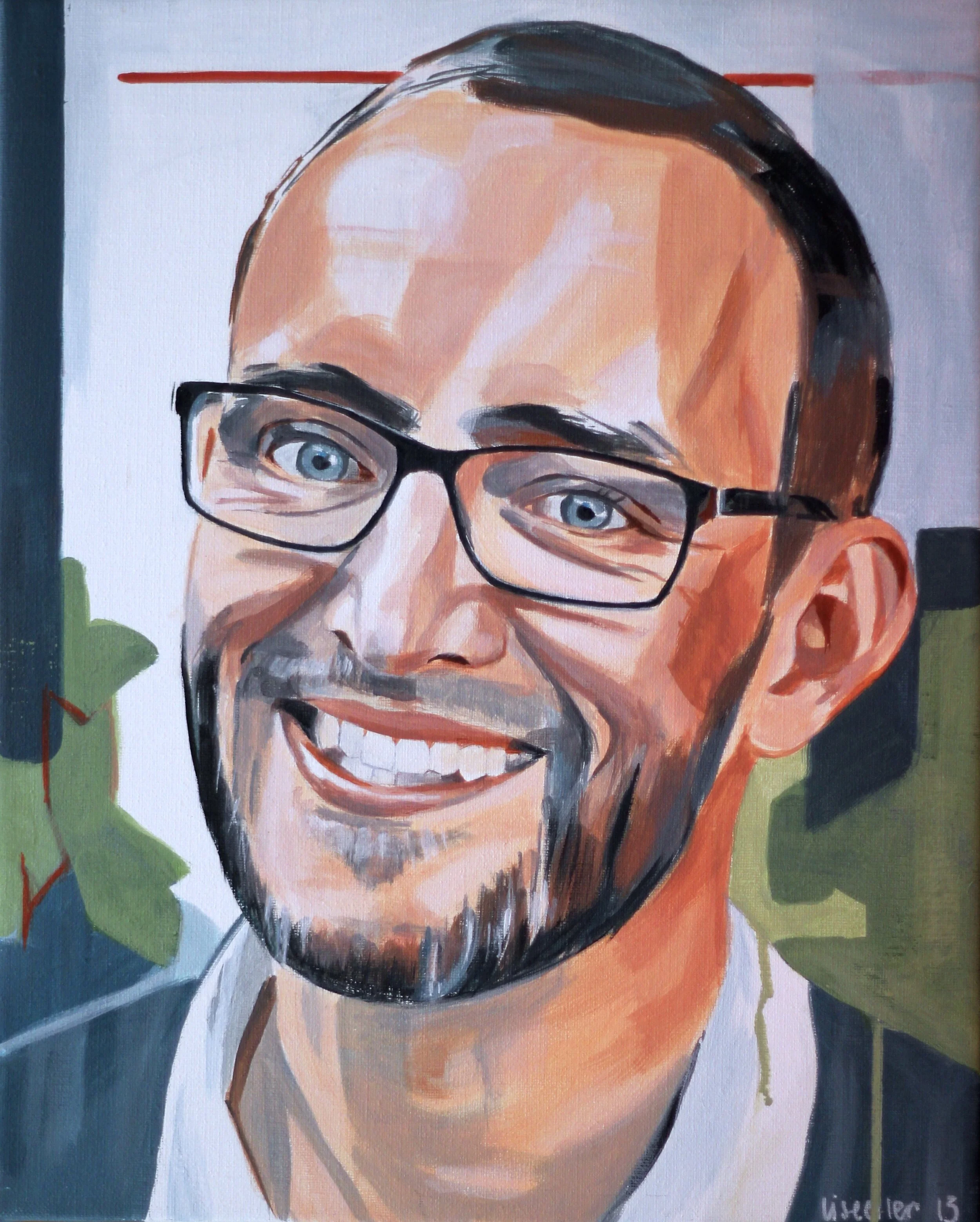 Niels, 2013,
akryl på lærred,
50 x 40 cm