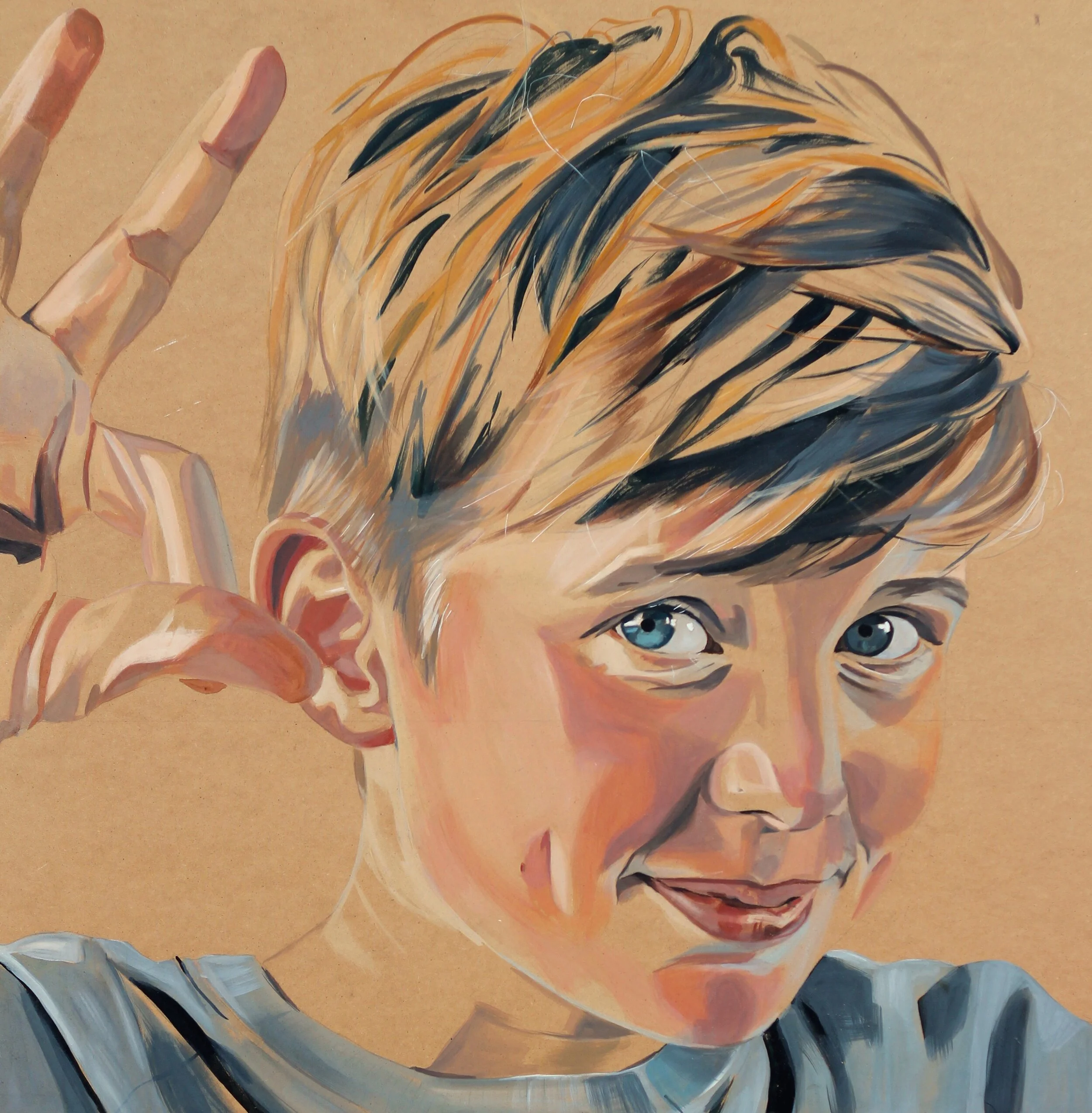 Ebbe, 2016,
akryl på træ,
103,5 x 101,5