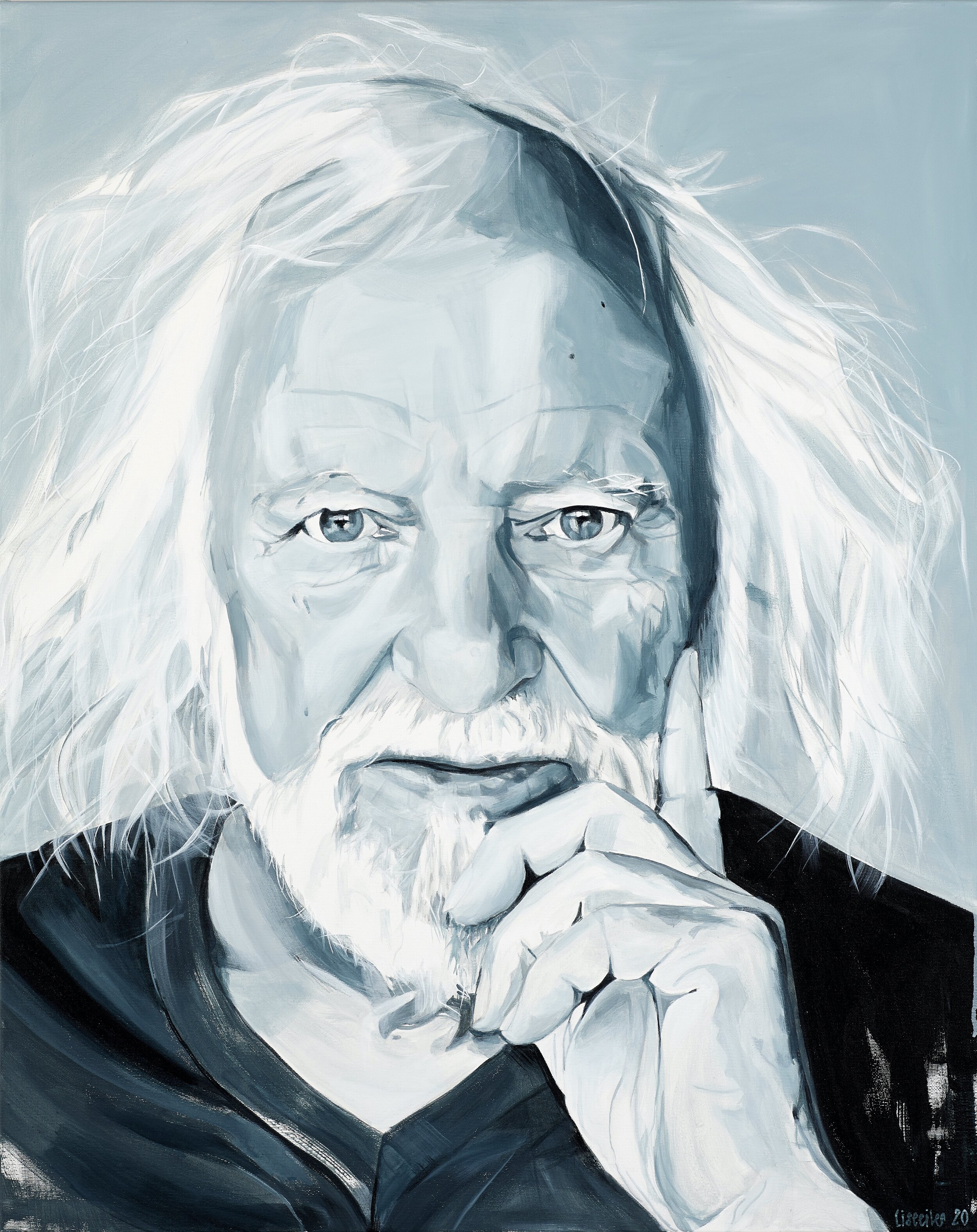 Svend Åge Madsen, 2020, akryl på lærred, 100 x 80 cm