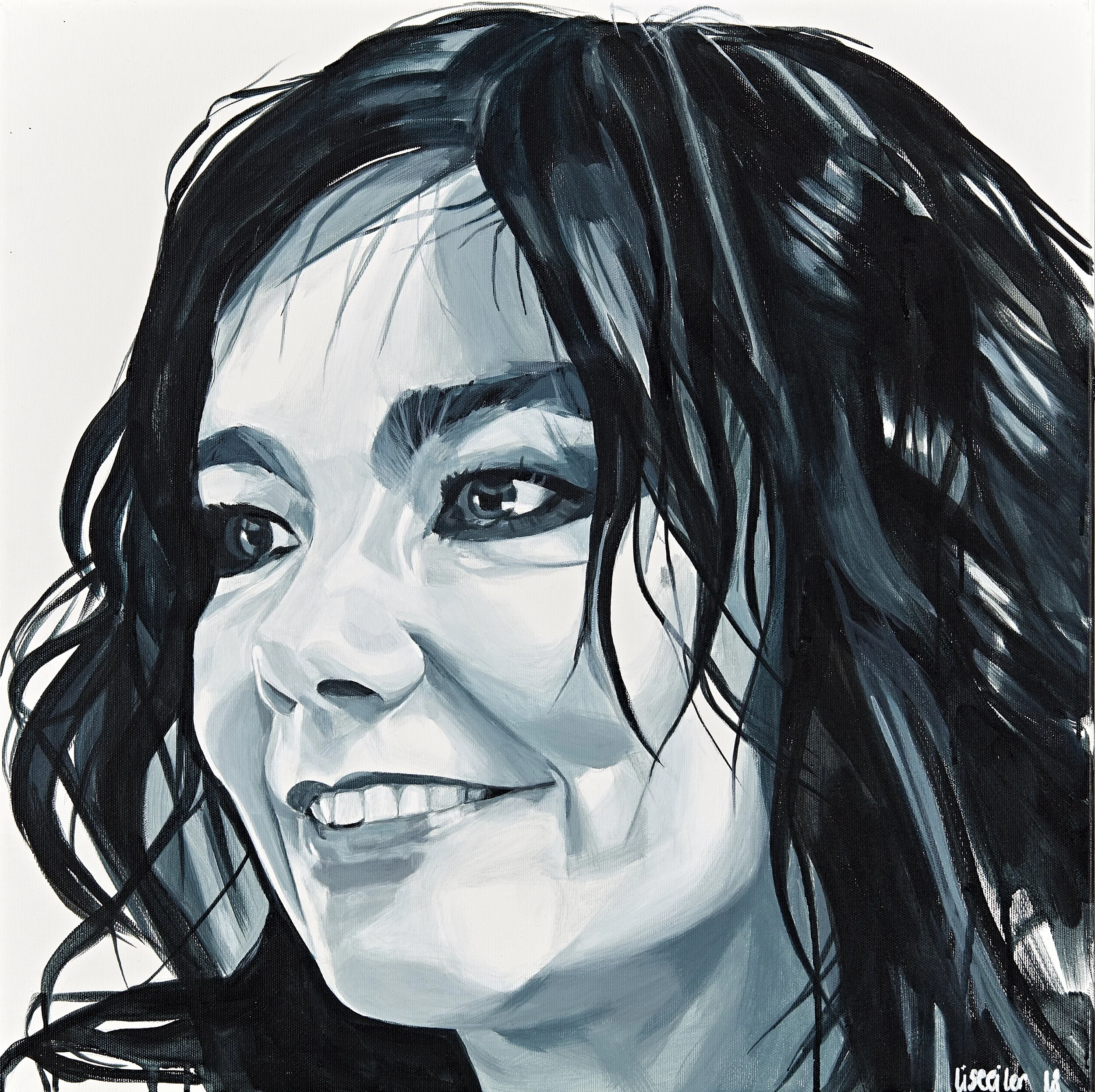 Björk, 2018,
akryl på lærred,
60 x 60 cm