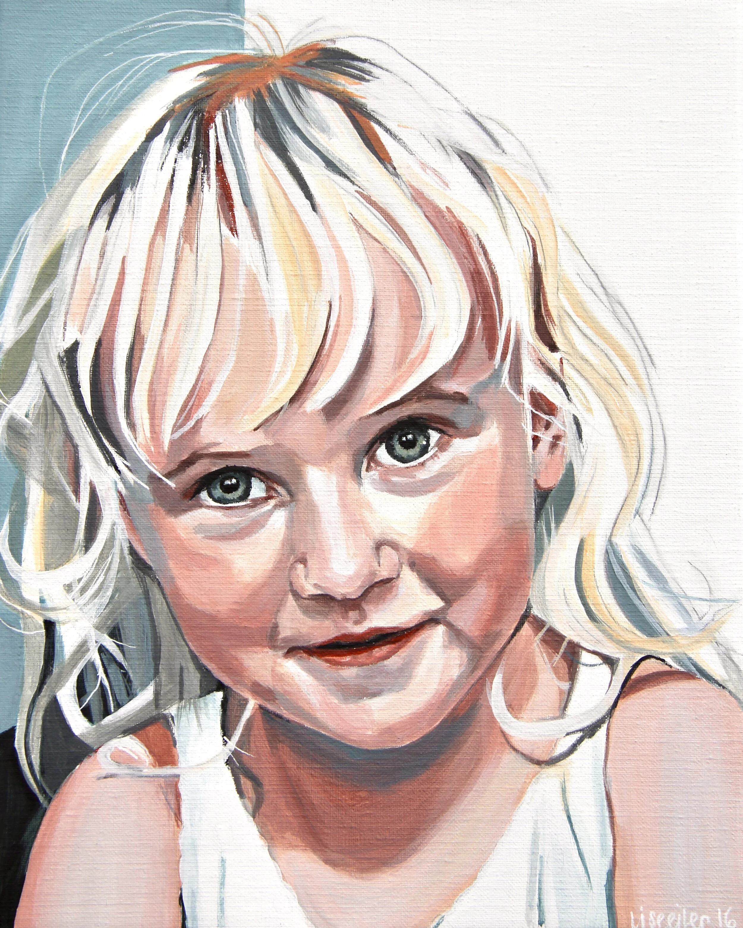 Nynne, 2016,
akryl på lærred,
50 x 40 cm