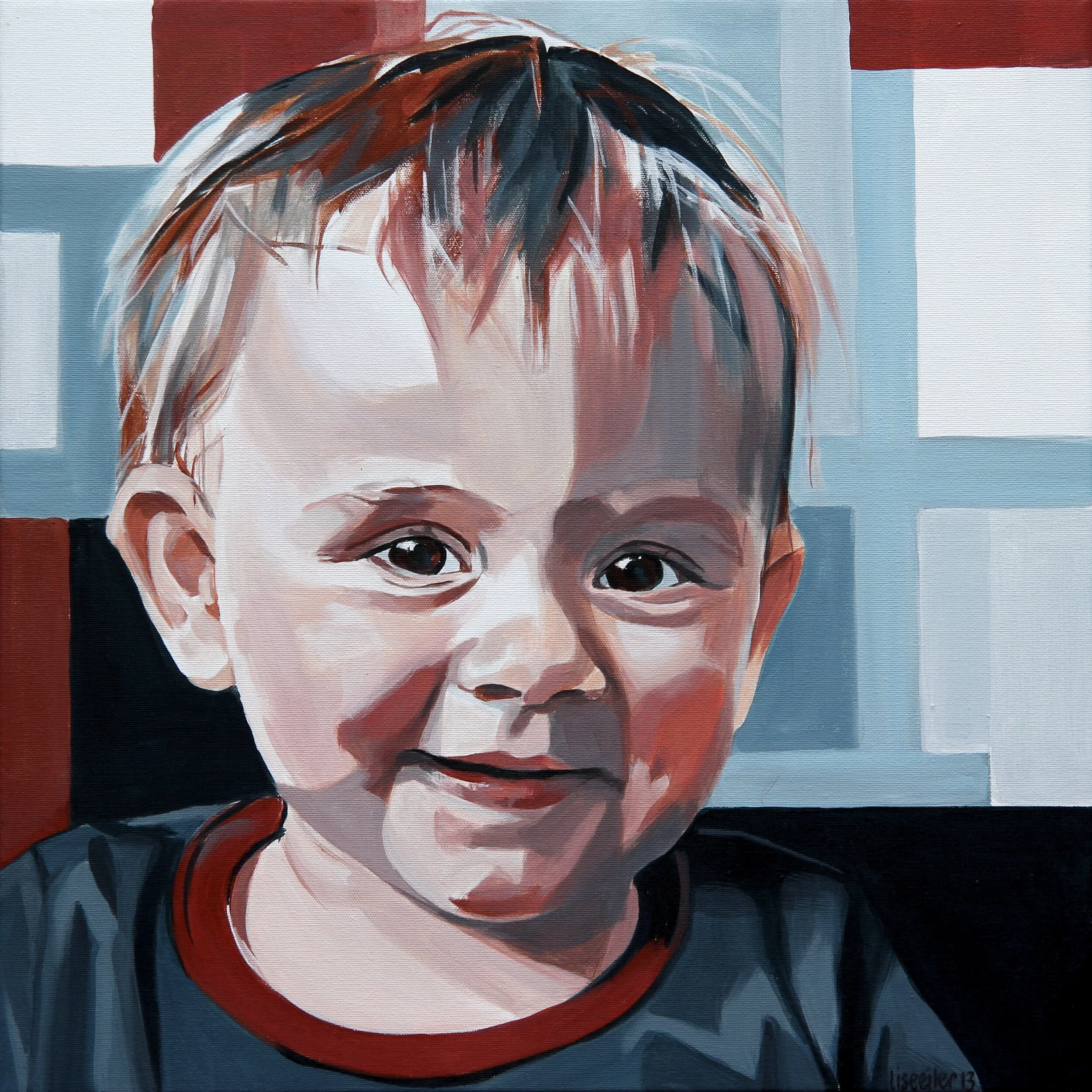 Augusta, 2013,
akryl på lærred,
50 x 50 cm