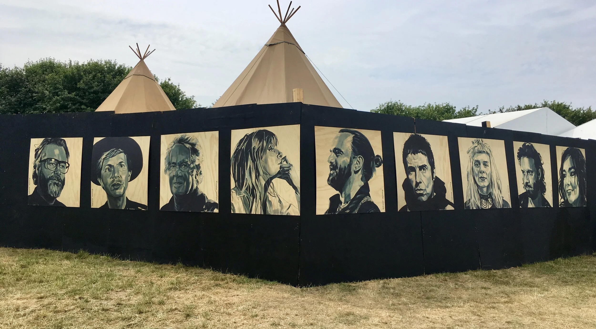 Portrætvæggen med musikerportrætter, NorthSide 2018