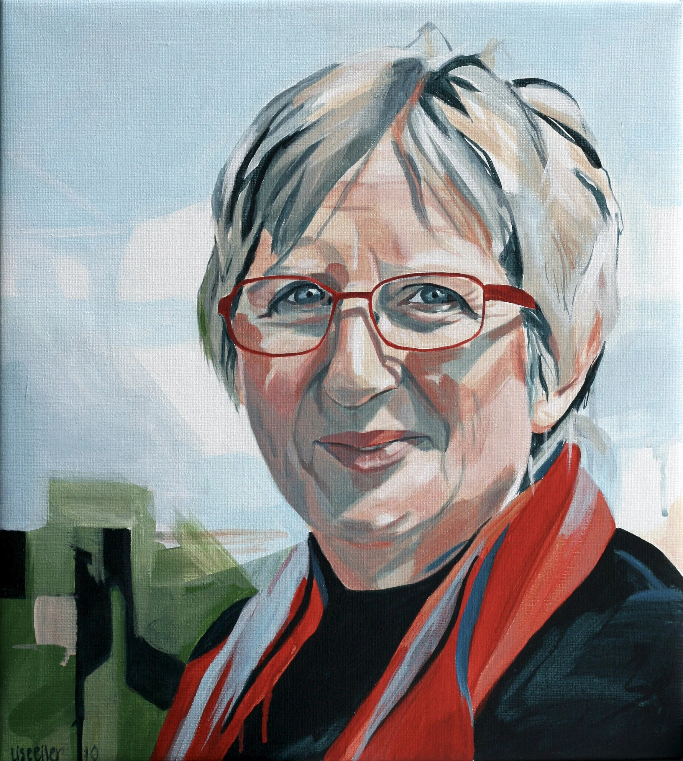 Linda, 2010,
akryl på lærred,
50 x 45 cm